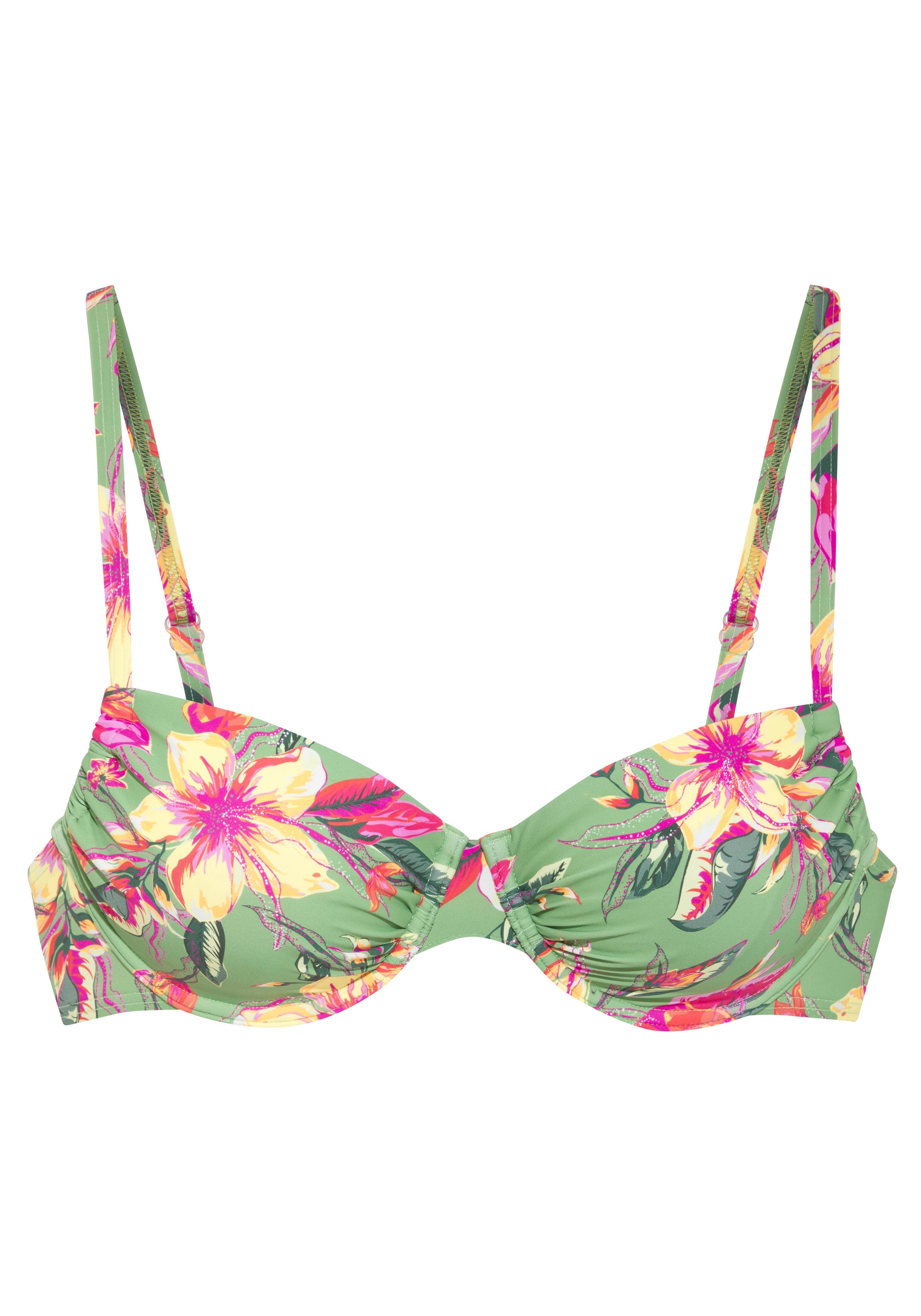LASCANA Bügel-Bikini-Top "Malia", mit tropischem Print günstig online kaufen