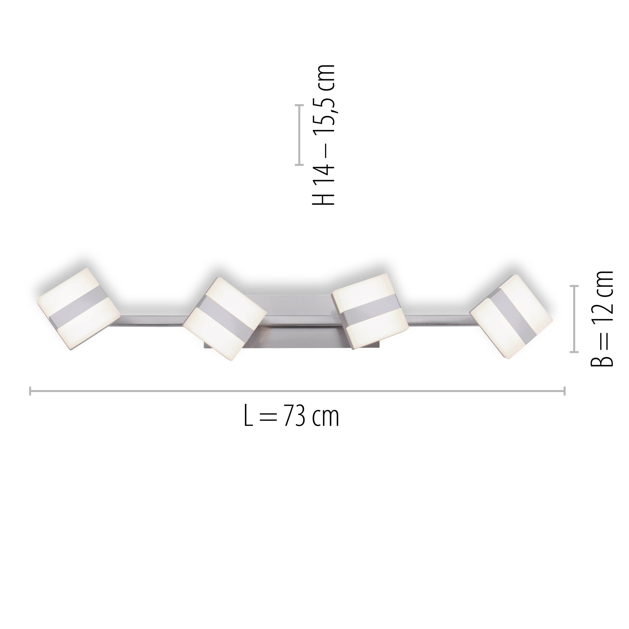 Leuchten dimmbar BAUR über 4 LED flammig-flammig, | Fernbedienung Direkt Deckenleuchte »Ls-SABI«,