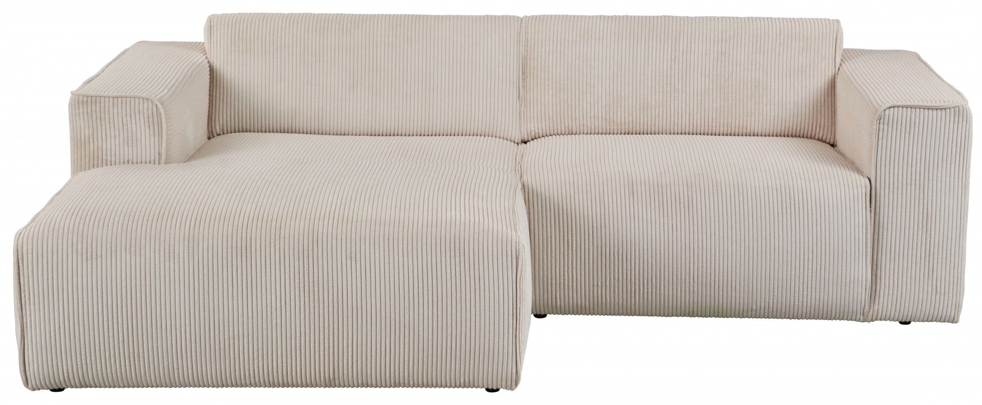 Home affaire Ecksofa "Noord mit Kedernaht, Breite 234 cm, L-Form" Cord, Str günstig online kaufen