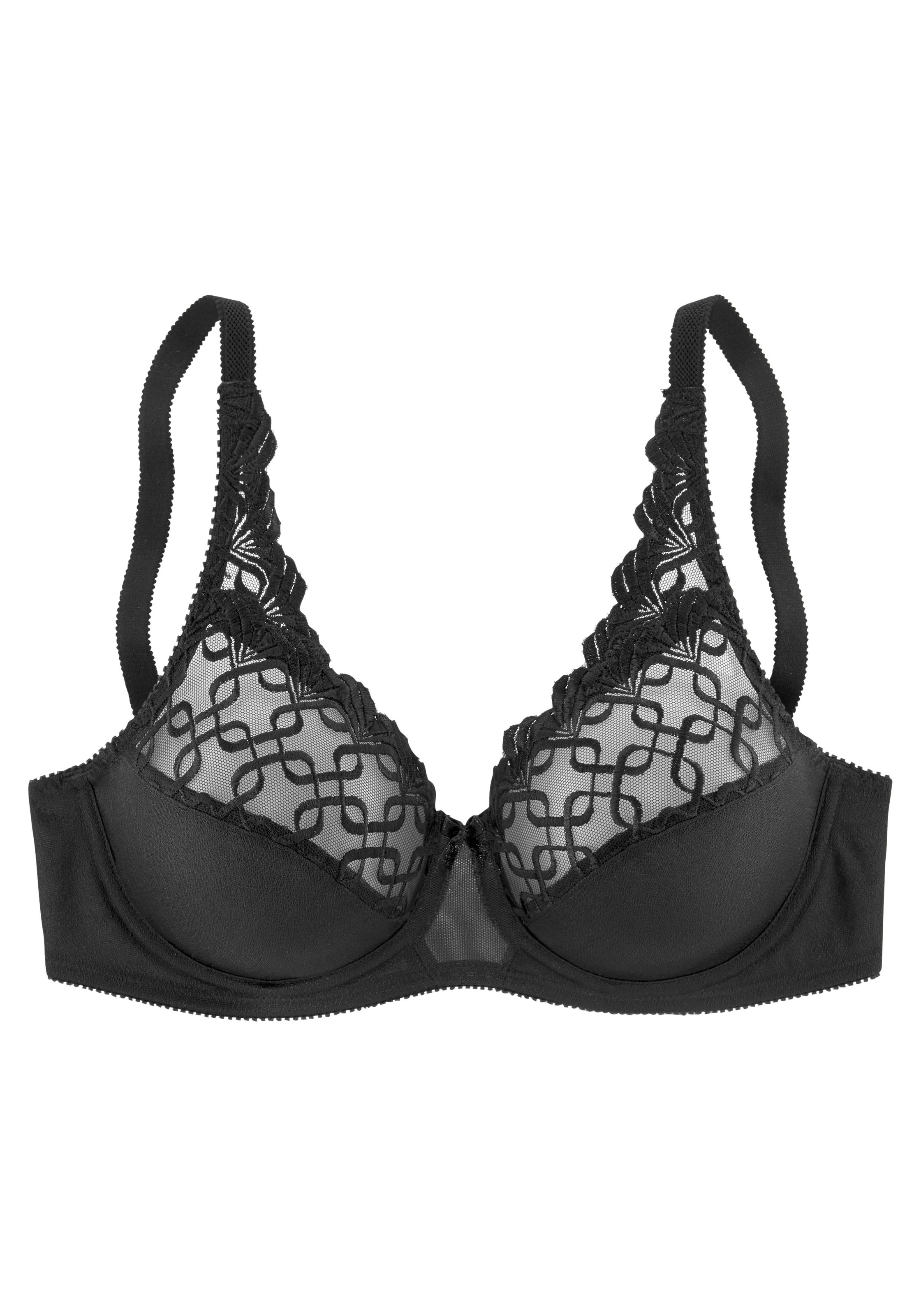 Triumph Minimizer-BH »Letizia W01«, leicht transparentes Obercup mit graphischer Spitze, Basic Dessous