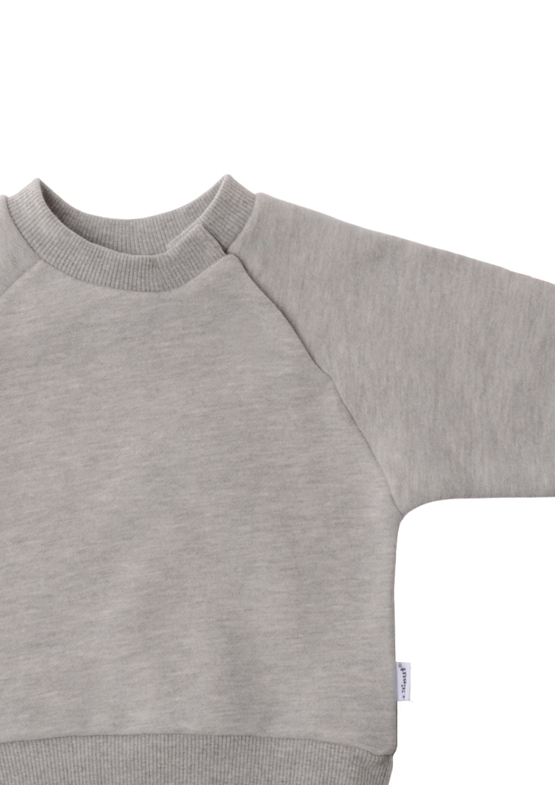 Liliput Sweatshirt »grau Rippbündchen BAUR melange«, mit | bestellen elastischen ▷