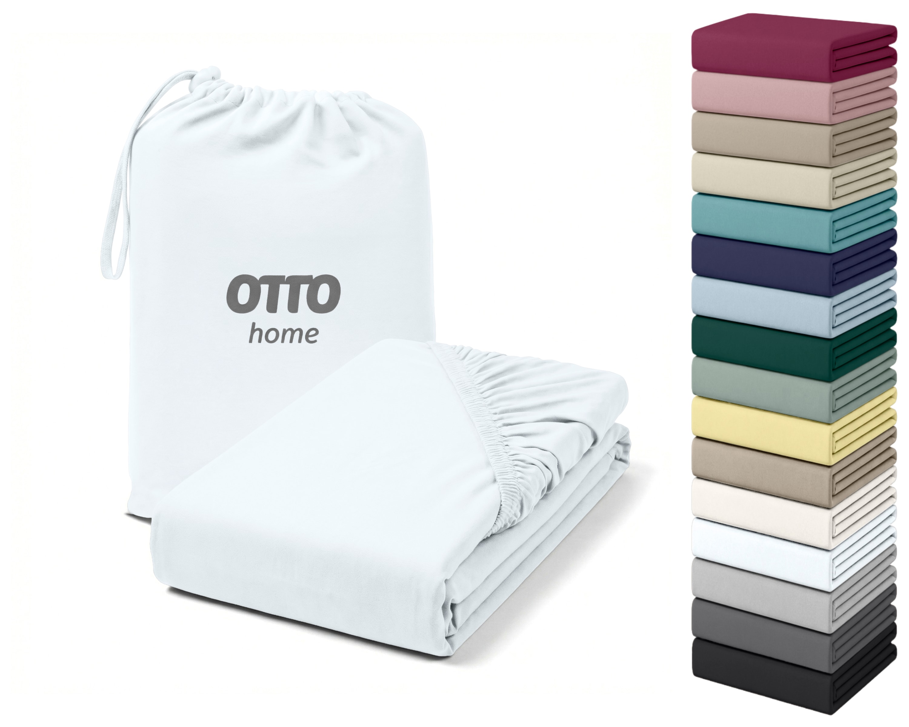 OTTO home Spannbettlaken "Cremona, Basic & Premium Qualität mit Elasthan" Bettlaken für Matratzen von 20-25 cm Höhe, 96% Baumwolle & 4% Elasthan