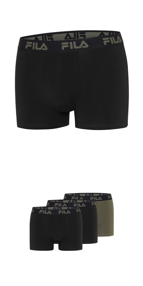 Fila Boxer 3er Pack, ohne Eingriff, elastisch, Baumwollmix günstig online kaufen