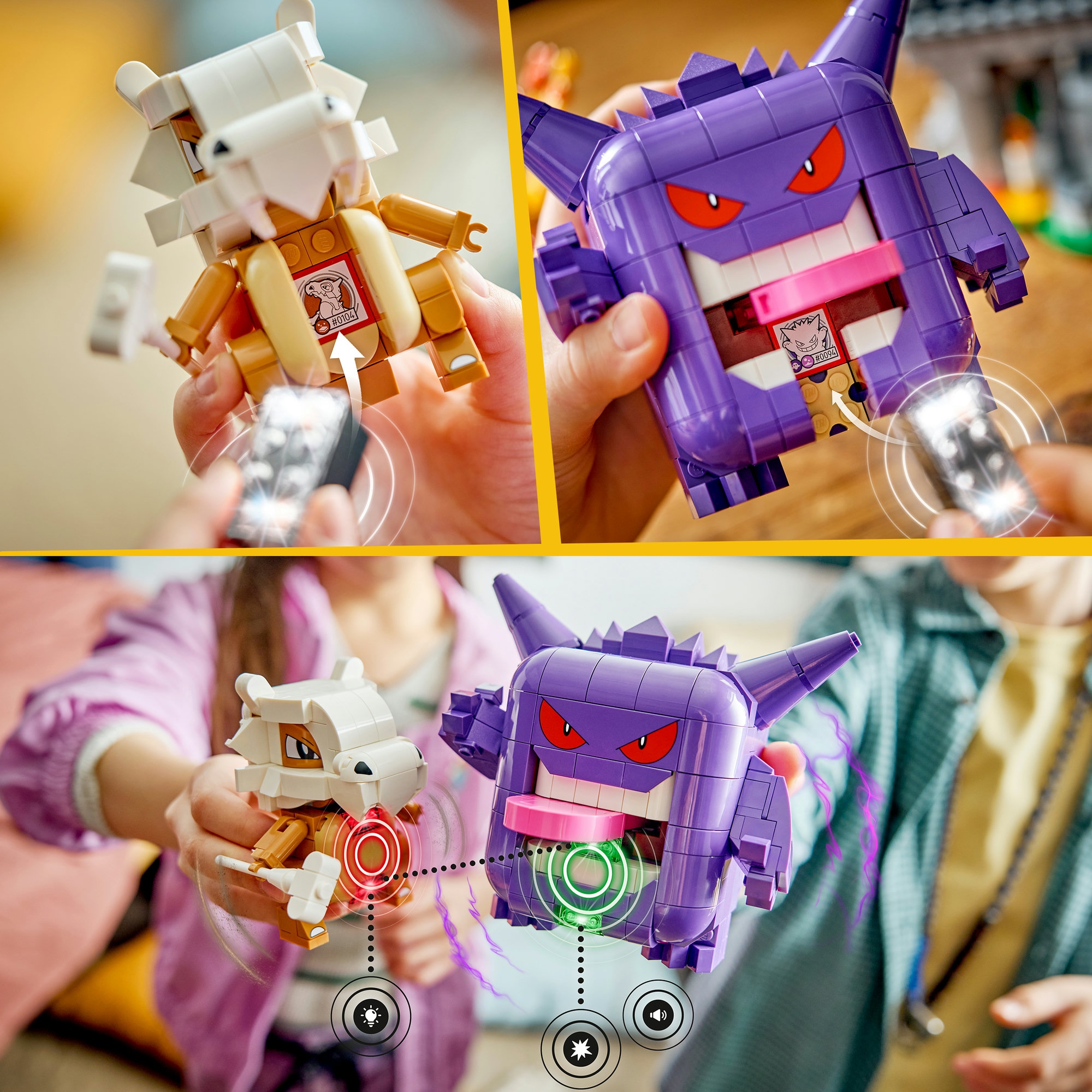 LEGO® Konstruktionsspielsteine »SMART Play™  Tragossos und Gengars Gruselduell (72166), LEGO Pokémon« Mit SMART Brick kombatibel (nicht enthalten)