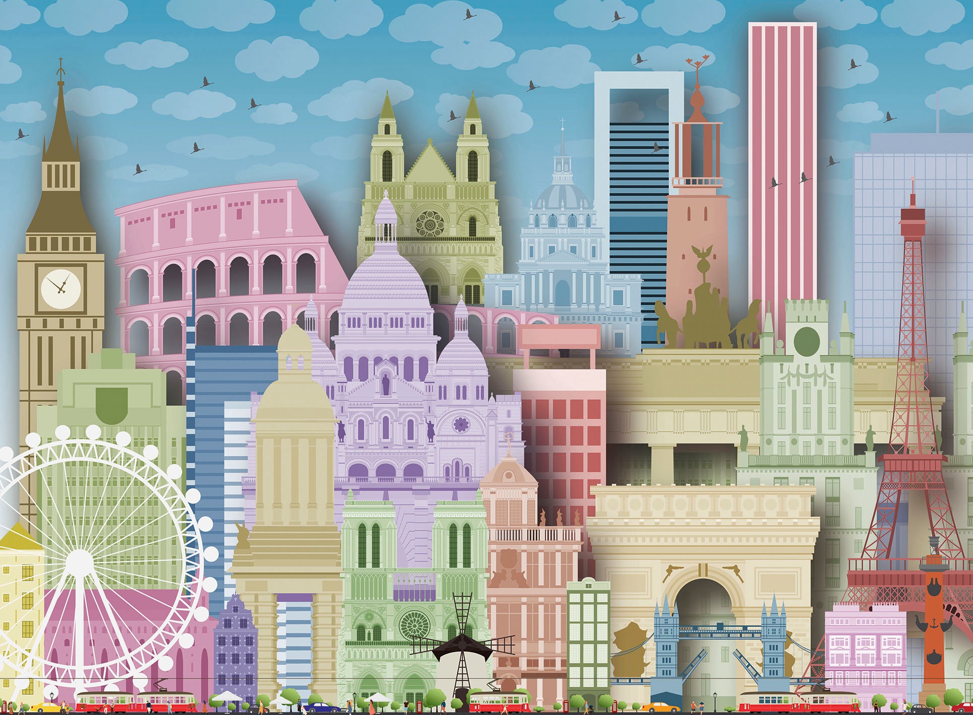 Ravensburger Puzzle »Buntes Europa«, Made in Germany