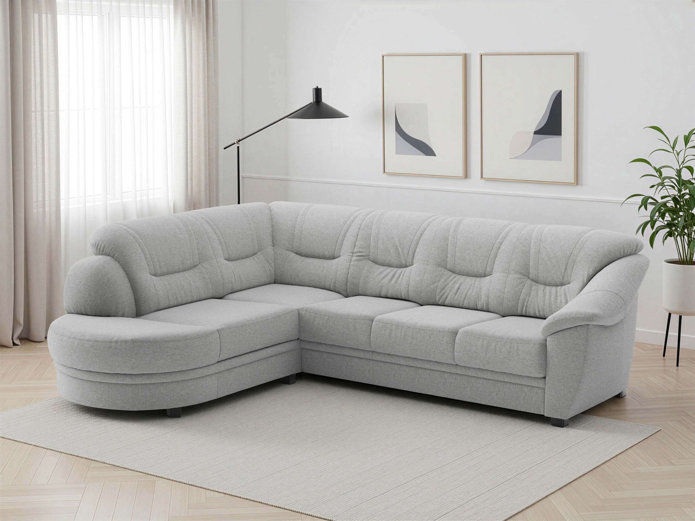 sit&more Ecksofa "Savona L-Form, B: 267 cm, Couch mit Federkern, Komfortsitzhöhe 46 cm" optional mit Schlaffunktion