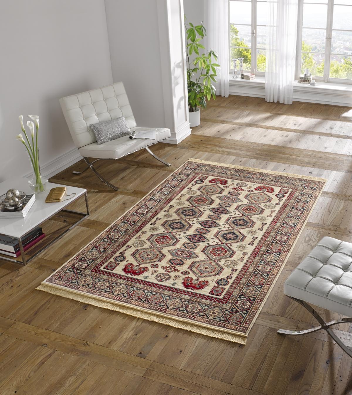 HANSE Home Teppich »Gala«, rechteckig, 9 mm Höhe, Fransen, Orient Optik, Viskose mit Fransen, Robust, Pflegeleicht