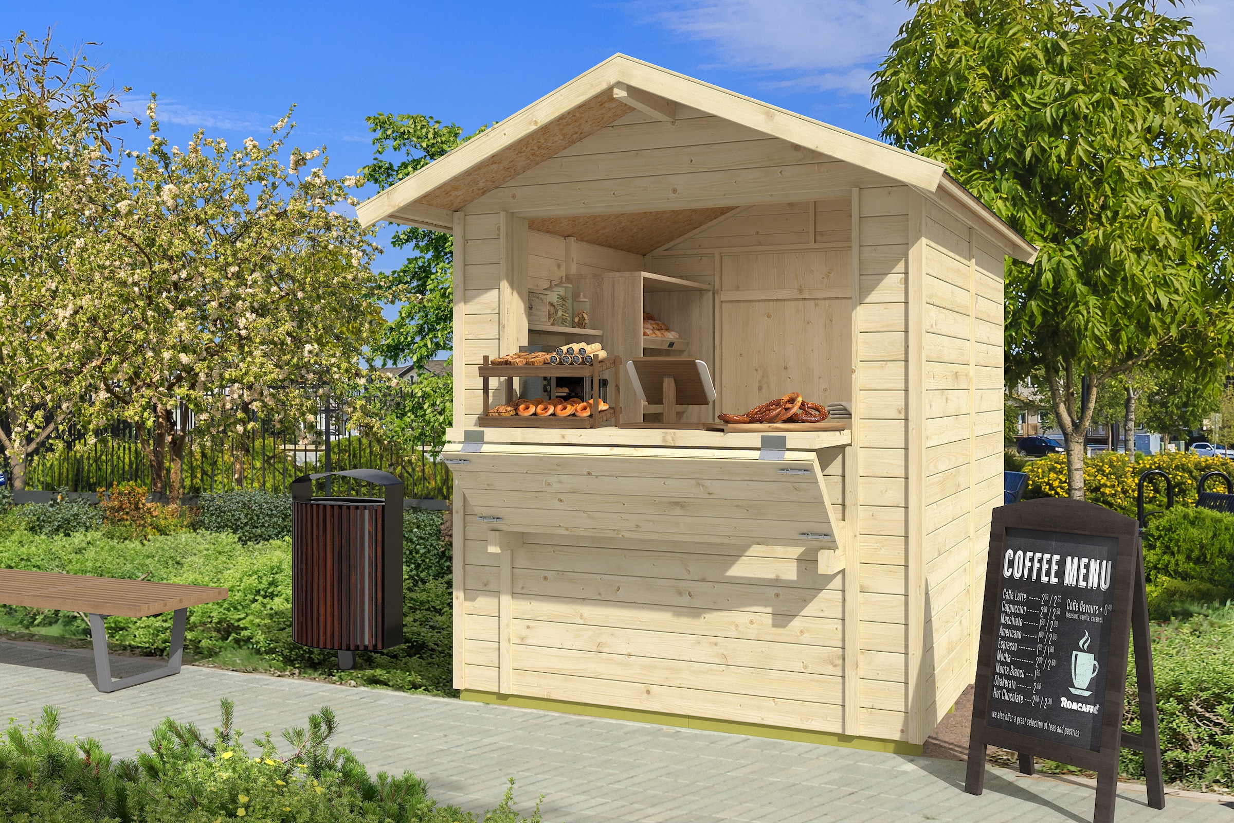 Nordic Holz Gartenhaus "Marktstand KENT 4" günstig online kaufen