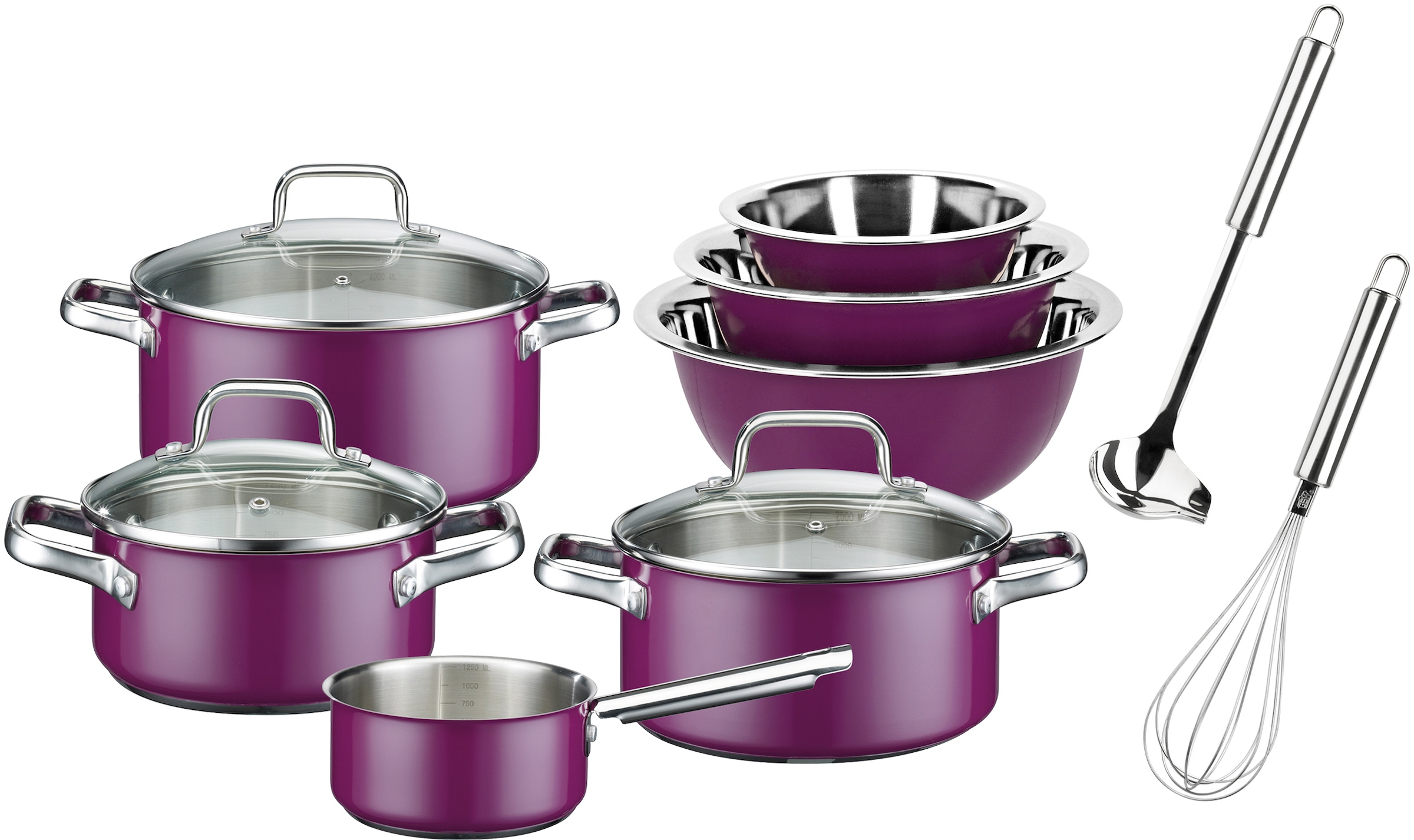 GSW Topf-Set »Magic Color«, Edelstahl 18/8, (Set, 12 tlg.), Induktion  bestellen | BAUR