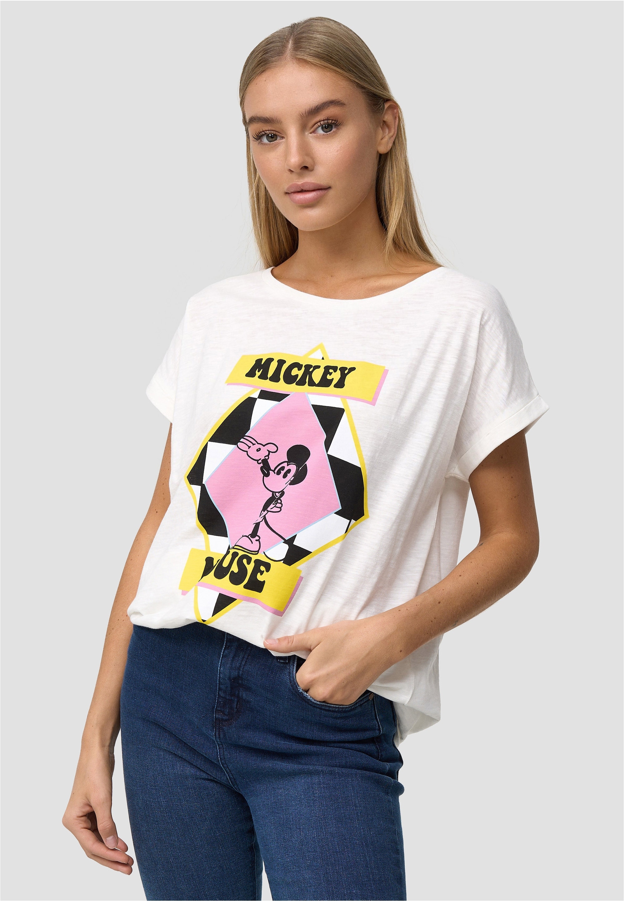 Recovered T-Shirt »Mickey Mouse Pop Colour«, (1 tlg.), im zeitlosen Design
