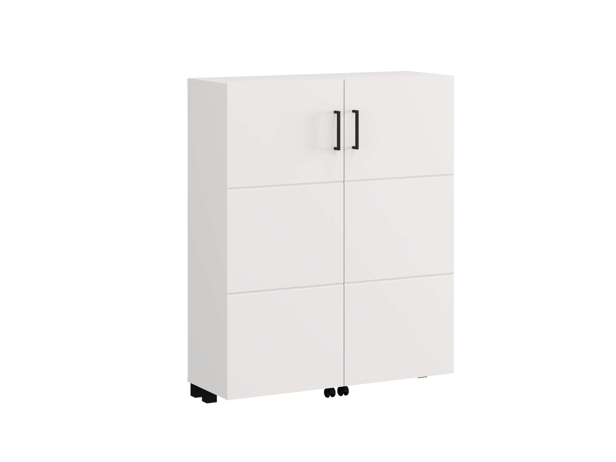 Home affaire Schuhschrank »Islay, Drehtüren auf Rollen, B/T/H: 91,6/32,4/113,2 cm« Schuhkommode mit Platz für ca. 24 Paar Schuhe bis Gr. 40