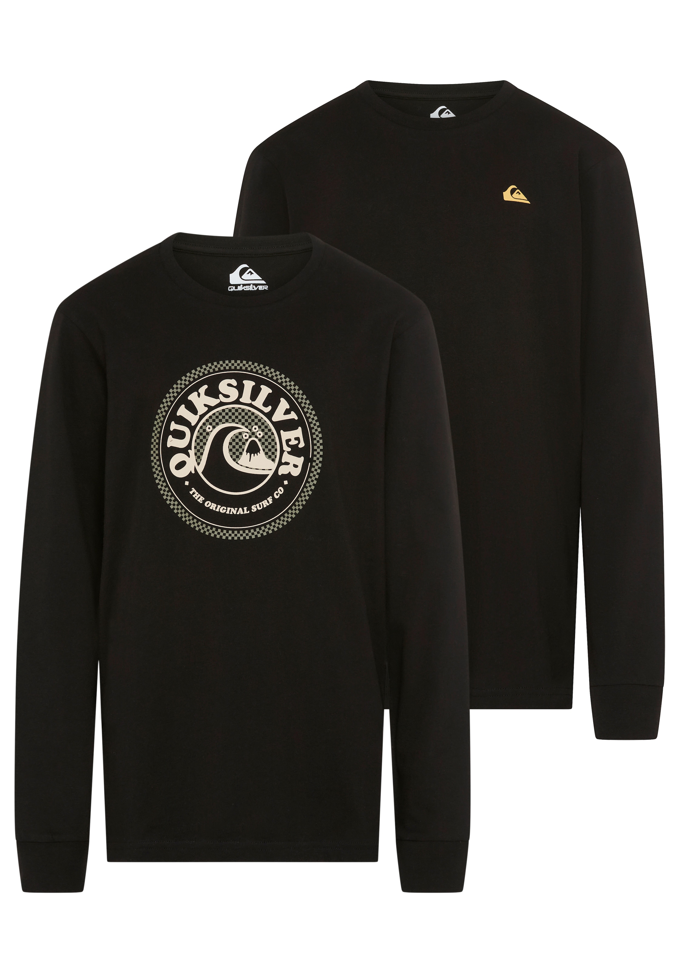 Quiksilver Longsleeve "POST IT MININOON LS PACK YTH" 2 tlg. 2er-Pack, Langarm-Design, sportlicher Stil, aus Baumwolle