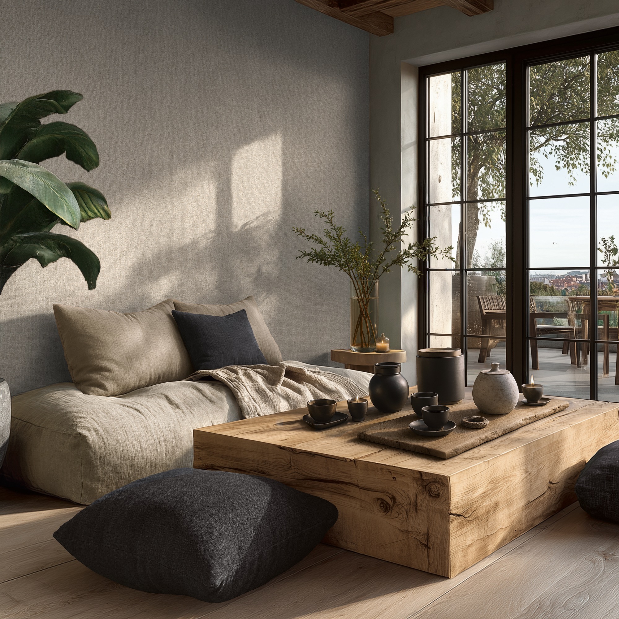living walls Vliestapete "Vibes & Styles Jan – Studo Sense & Surface Vliestapete" Flechtoptik leicht strukturiert Natürliche Flechtoptik mit feiner Struktur und dezentem Glanzeffekt