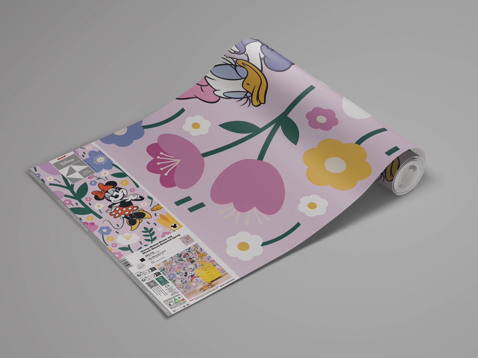 Komar Kindertapete »Disney Mickey Mouse and Minnie Mouse Botanical Spring«, bedruckt
