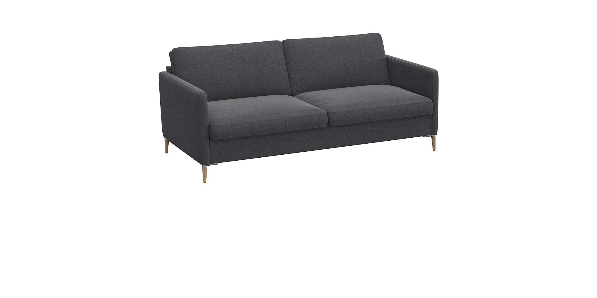 FLEXLUX 2,5-Sitzer »Fiore, super bequem durch Kaltschaum im Sitz«, schmale Armlehnen, Füße Alu+ Eiche