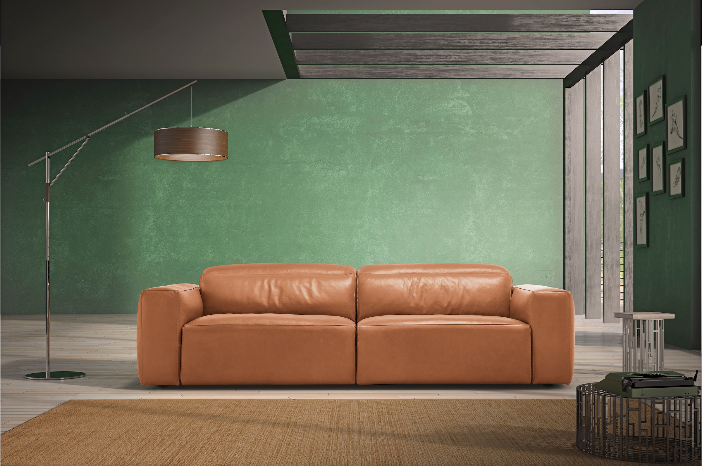 Egoitaliano 2,5-Sitzer »Beverly, Designsofa mit erstklassigem Sitzkomfort und tollen Details«, Breite 242 cm, verstellbare Kopfteile