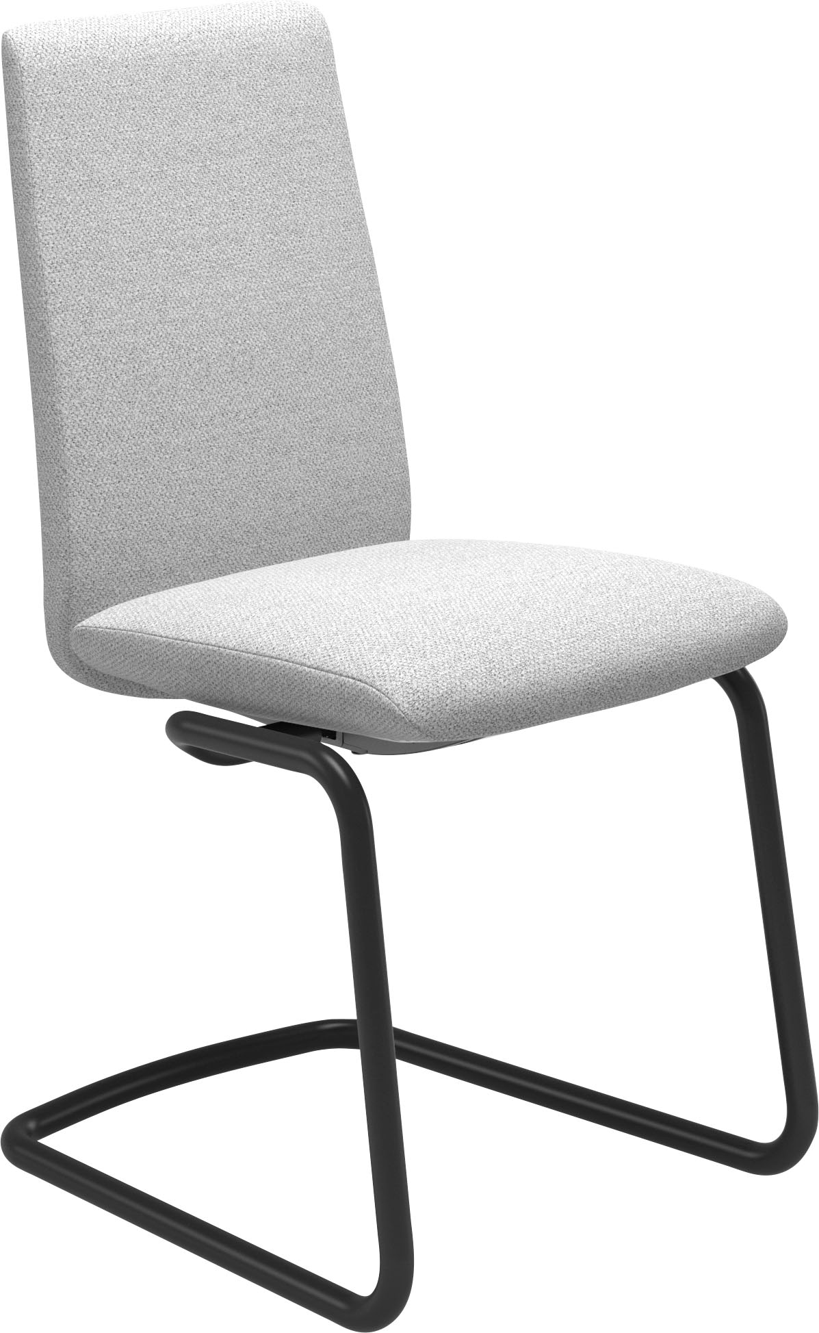 Stressless Polsterstuhl "Laurel", ROHLEDER Stoff Q2 FARON, Low Back, Größe M, mit Beinen aus Stahl in Schwarz matt