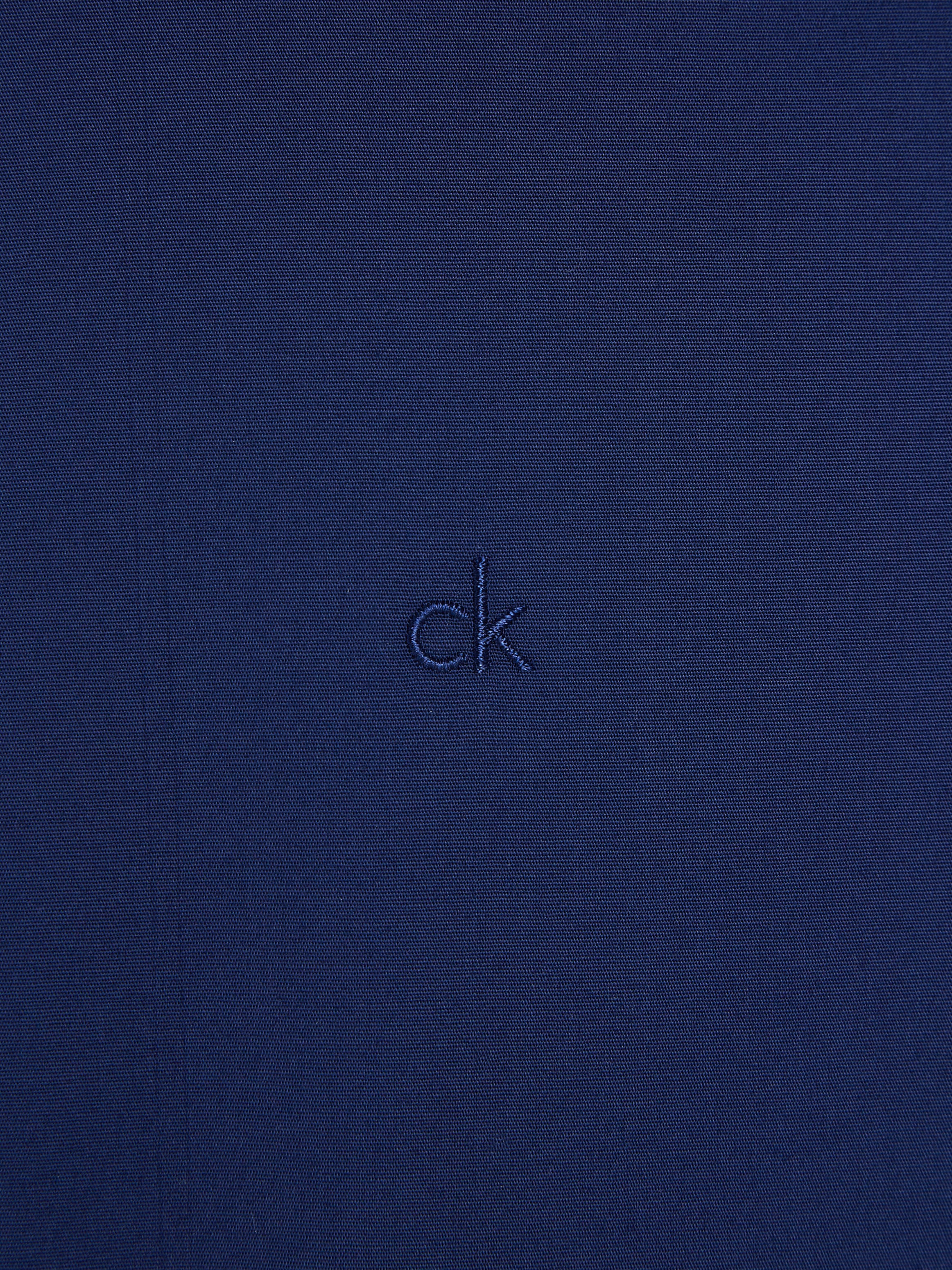 Calvin Klein Businesshemd »POPLIN STRETCH SLIM SHIRT«, mit Kentkragen, Logoprint auf Brusthöhe