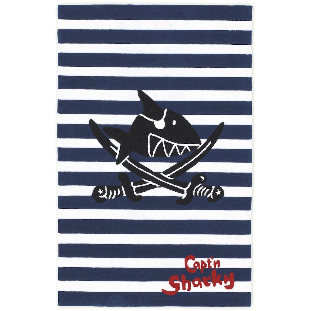 Capt`n Sharky Kinderteppich »SH-2361-01«, rechteckig, handgearbeiteter Konturenschnitt, Kinderzimmer