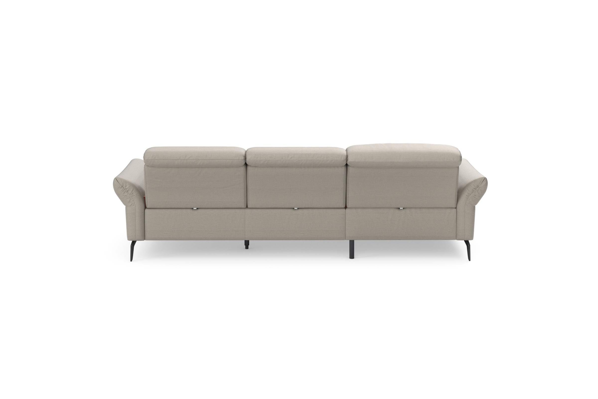 INOSIGN Ecksofa »Coco L-Form«, Sitztiefen-, Arm- und Kopfteilverstellung, Cord-Bezug, Fußhöhe 15 cm