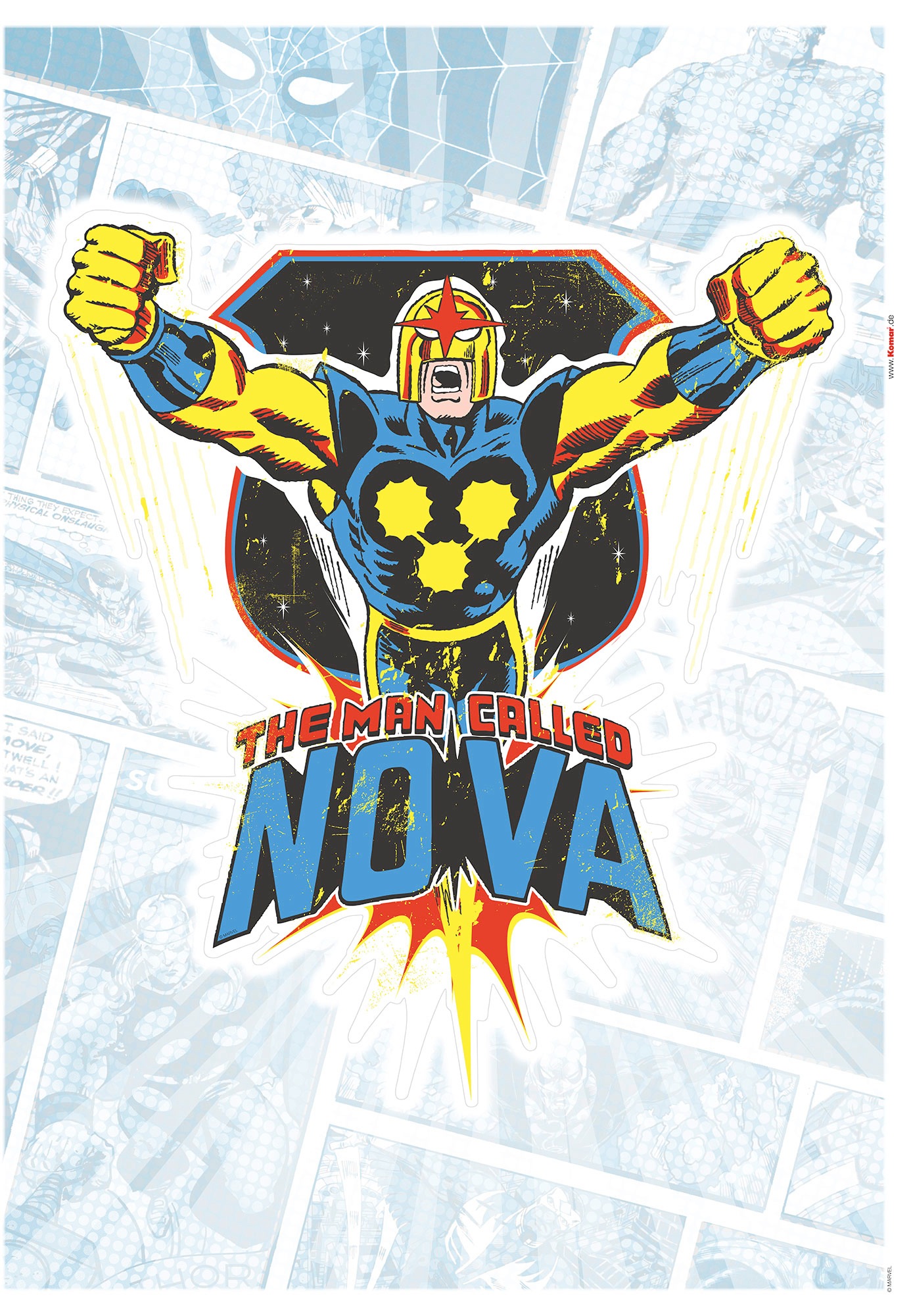 Wandtattoo KOMAR "Nova Comic Classic - Größe 50 x 70 cm", bunt, B:50cm H:70cm, Folie, Wandtattoos, Wandtattoo, selbstklebend, Wandsticker, Kinderzimmer