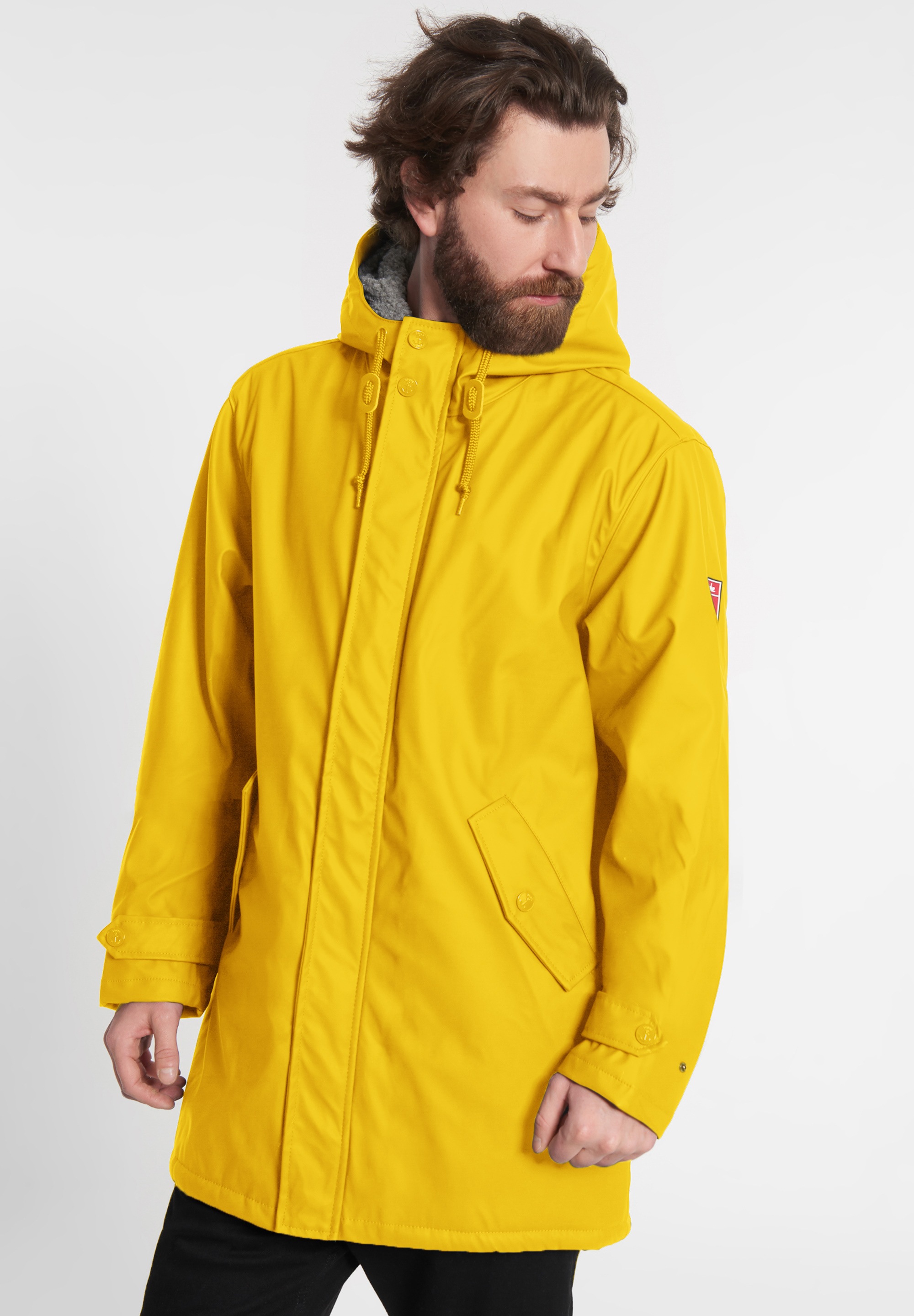 Derbe Regen- und Matschjacke "Trekholm", mit Kapuze, wasserabweisend, Innentasche, PVC frei