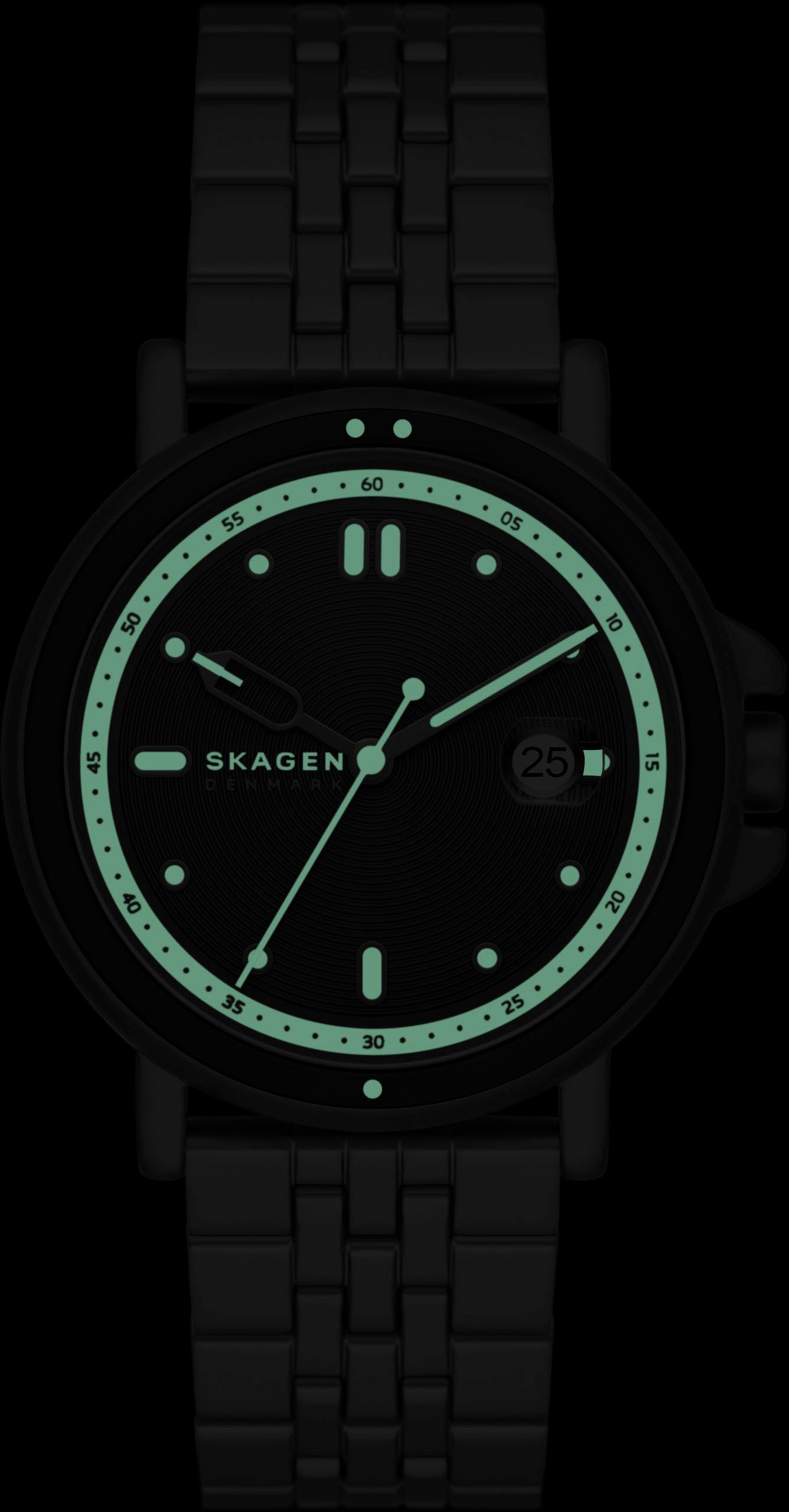 Skagen Quarzuhr »SIGNATUR SPORT«, Armbanduhr, Herrenuhr, Datum, analog