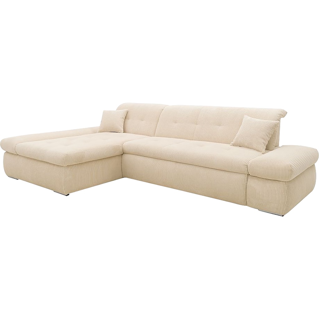 DOMO collection Ecksofa »Moric Schlafsofa B/T/H 300/172/80 cm, auch in Cord, L-Form«