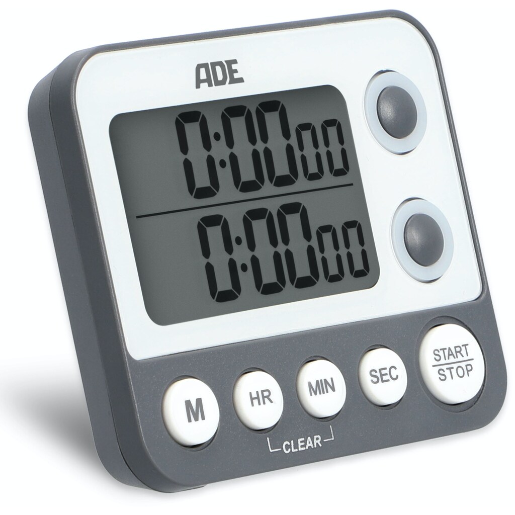 Marken Ade ADE Küchentimer »TD2100«, mit Memory- & Stoppuhr-Funktion und akustischem Alarm zum Stellen und Hängen geeignet 