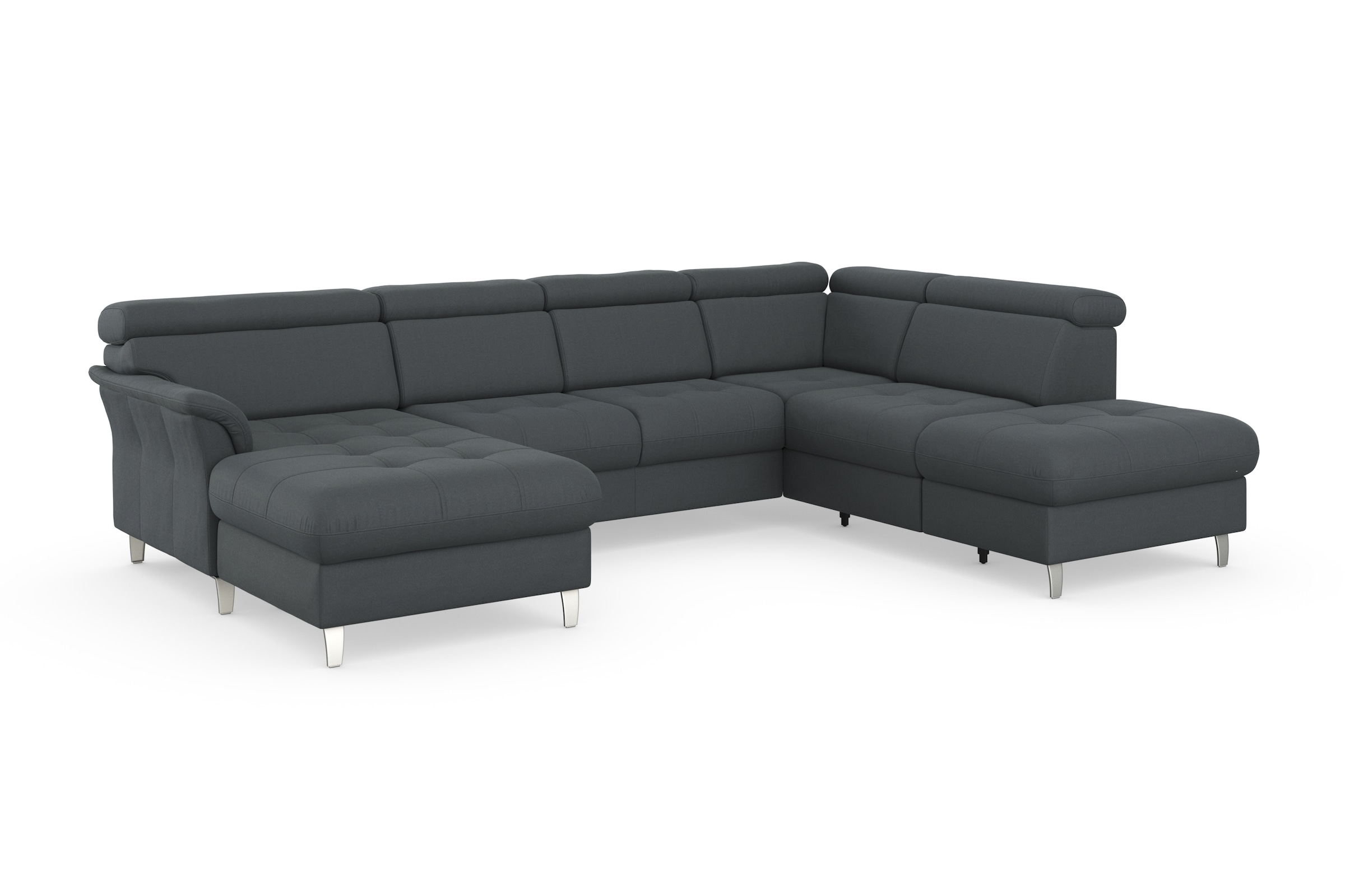 sit&more Wohnlandschaft »Marano U-Form« inklusive Kopfteilverstellung, wahlweise mit Bettfunktion, Bettkasten