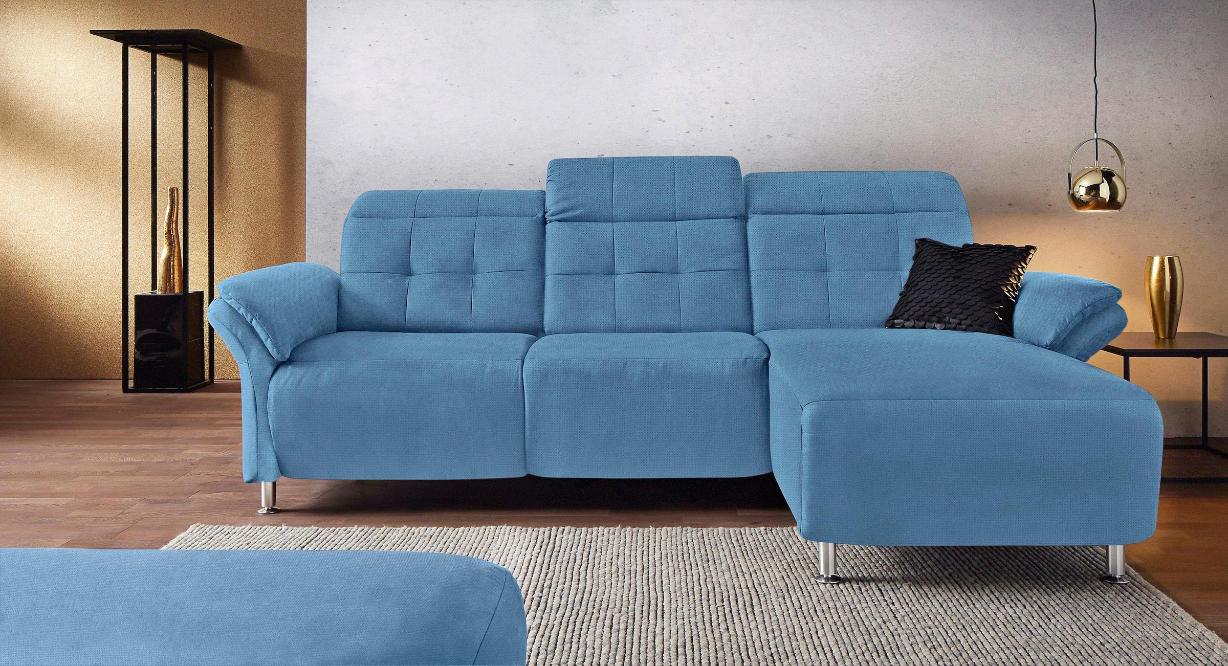 Home affaire Ecksofa "Manhattan L-Form" 2 Sitze mit elektrischer Relaxfunkt günstig online kaufen