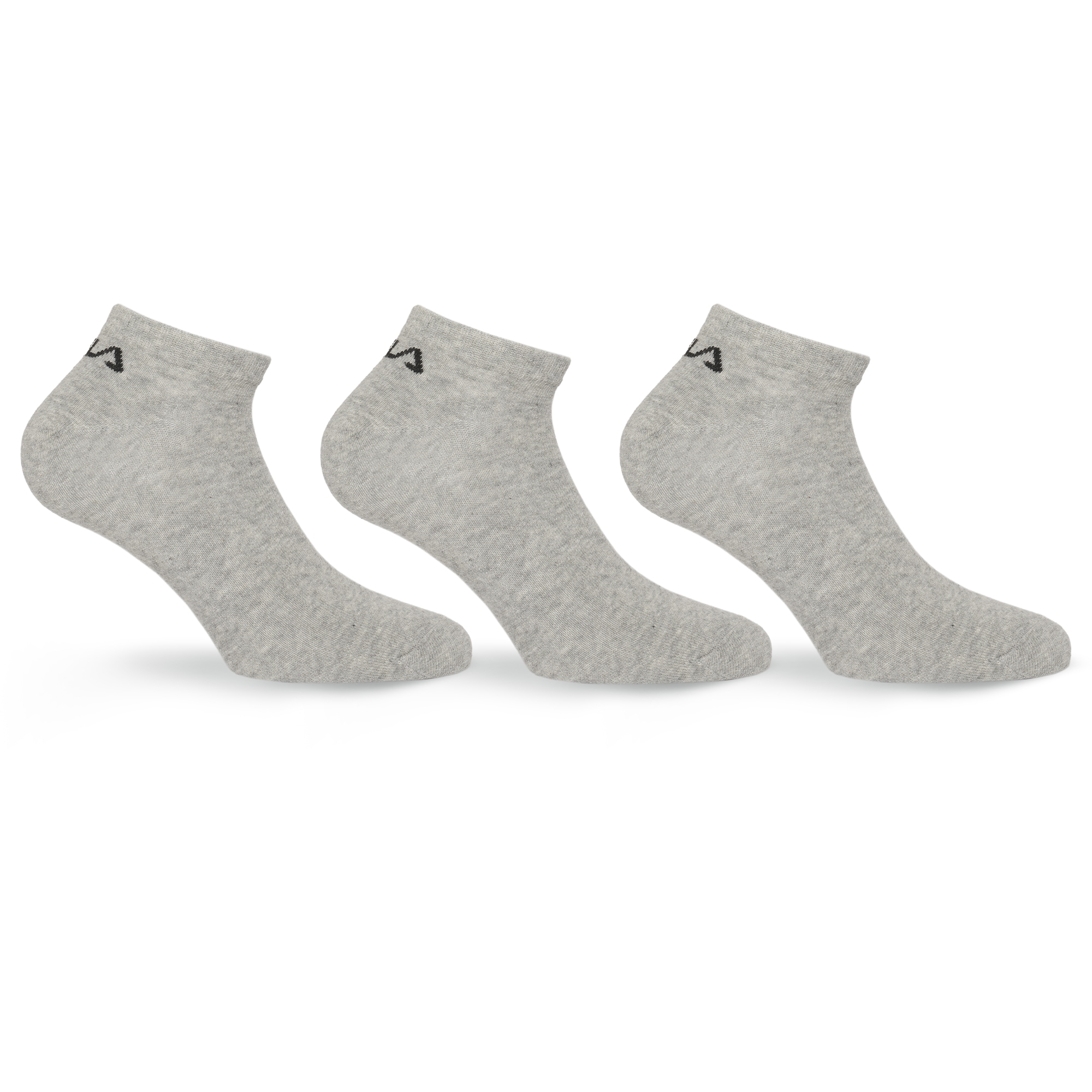 Fila "UNISEX INVISIBLE PLAIN SOCKS" 3 Paar tlg. mit eingestricktem Logo an der Ferse