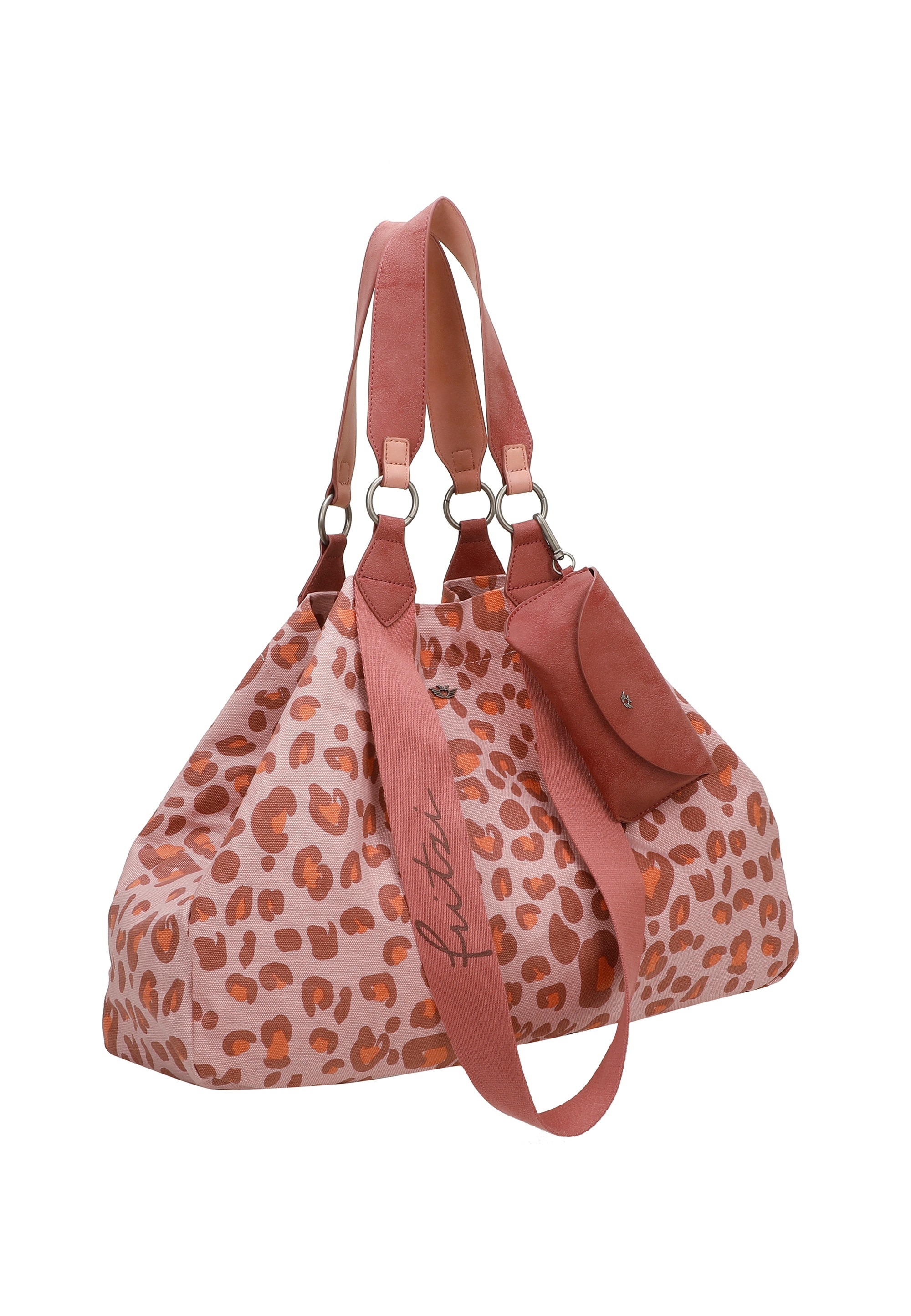 Fritzi Aus Preußen Henkeltasche FRITZI AUS PREUSSEN "Izzy", Damen, Gr. B/H/T: 16cm x 36cm x 50cm, rot, Baumwolle, unifarben, Taschen, aus veganen Materialien 3