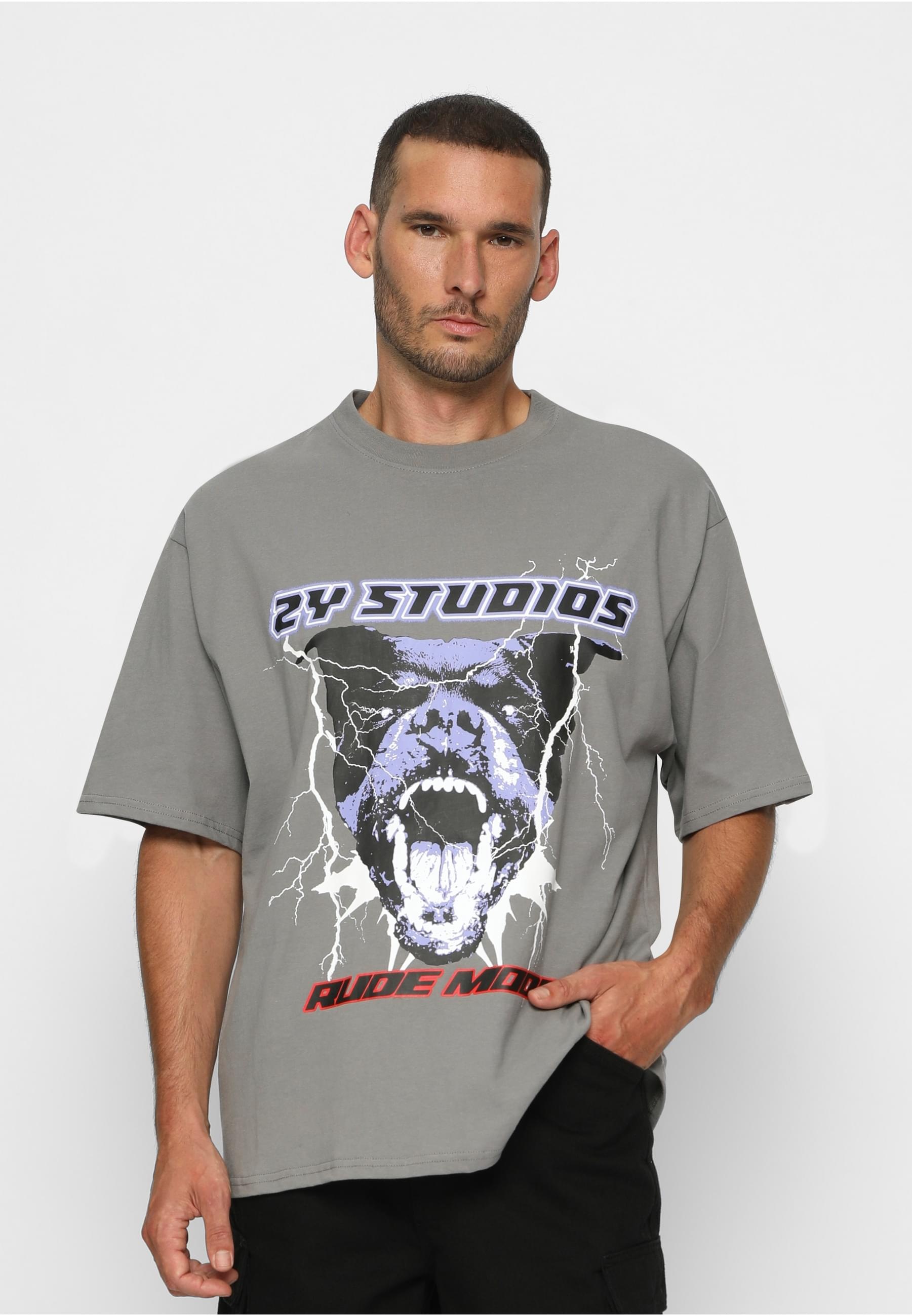 2Y Studios T-Shirt »2Y Studios Herren Rottweiler Oversize Tee«, (1 tlg.)