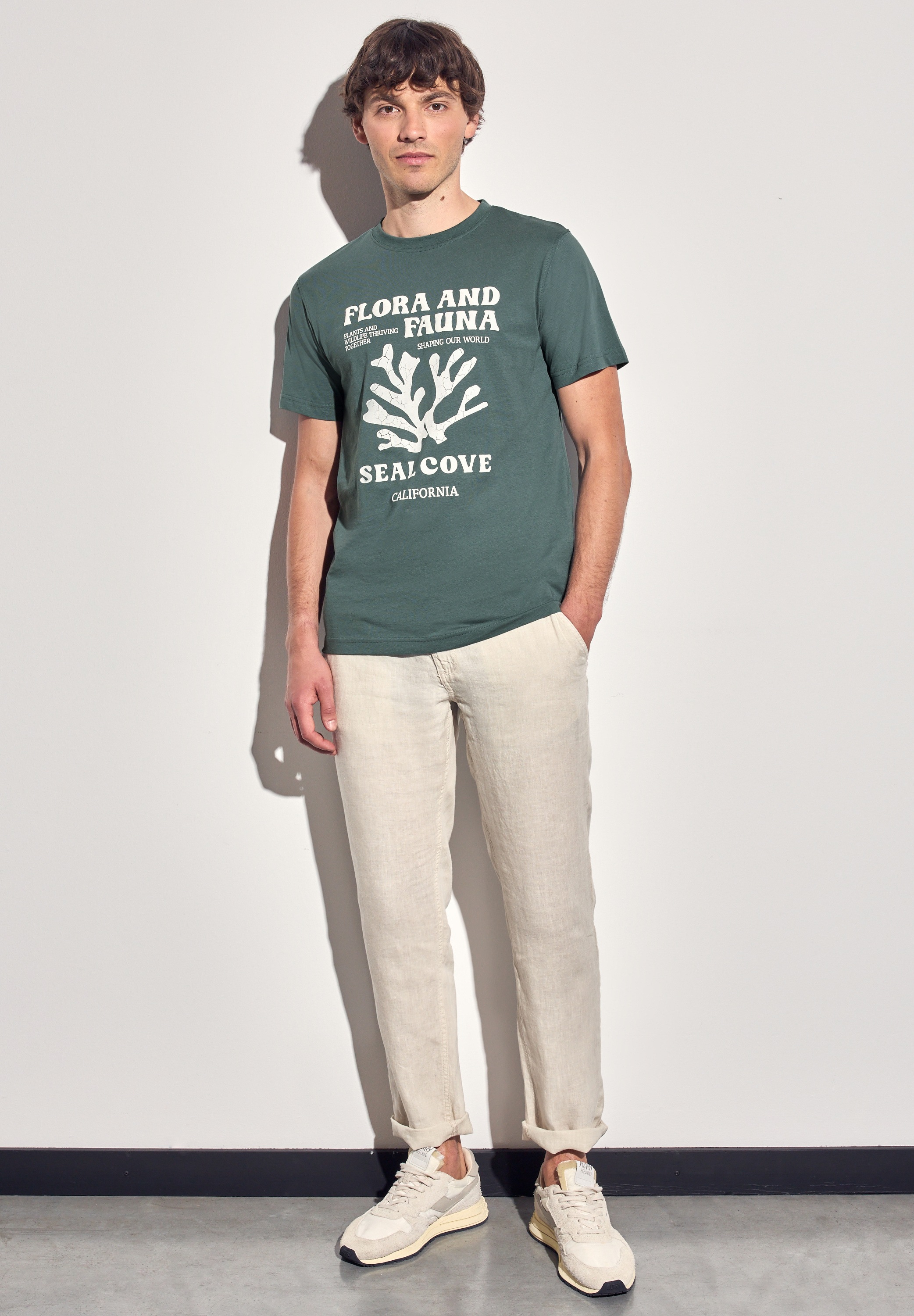 STREET ONE MEN T-Shirt, mit Rundhalsausschnitt