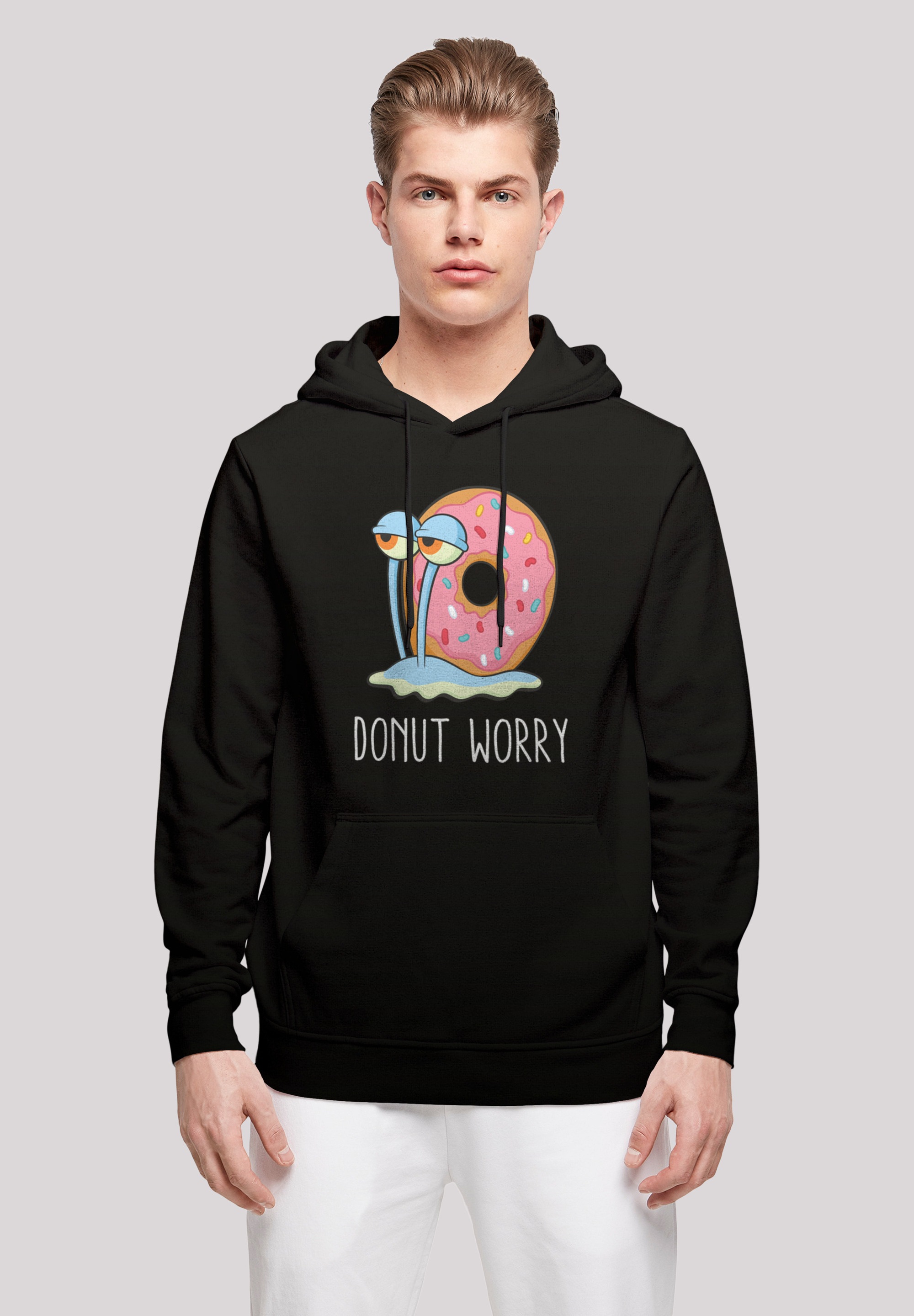 F4NT4STIC Kapuzenpullover "Spongebob Schwammkopf Gary Donut Worry", Print