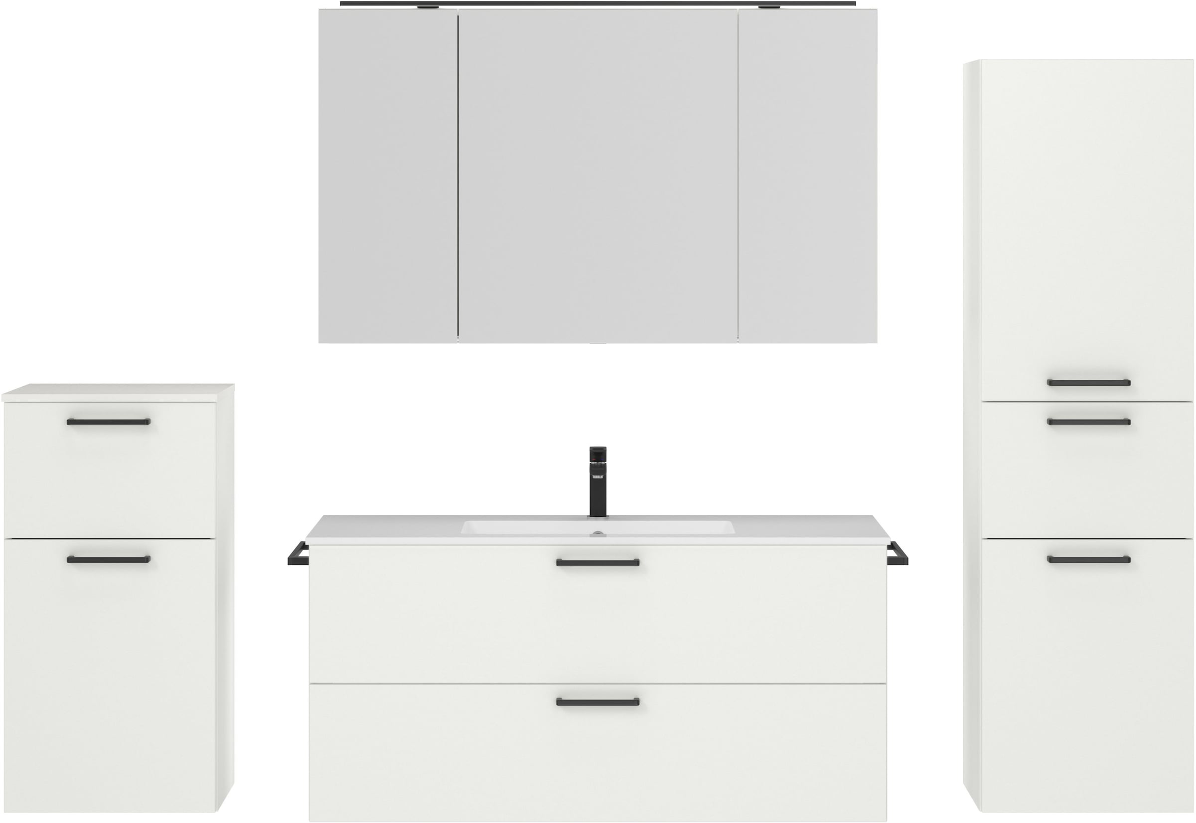nobilia Badmöbel-Set "Tolvina" vormontiert, mit Soft-Close, 4 Stk. tlg. günstig online kaufen