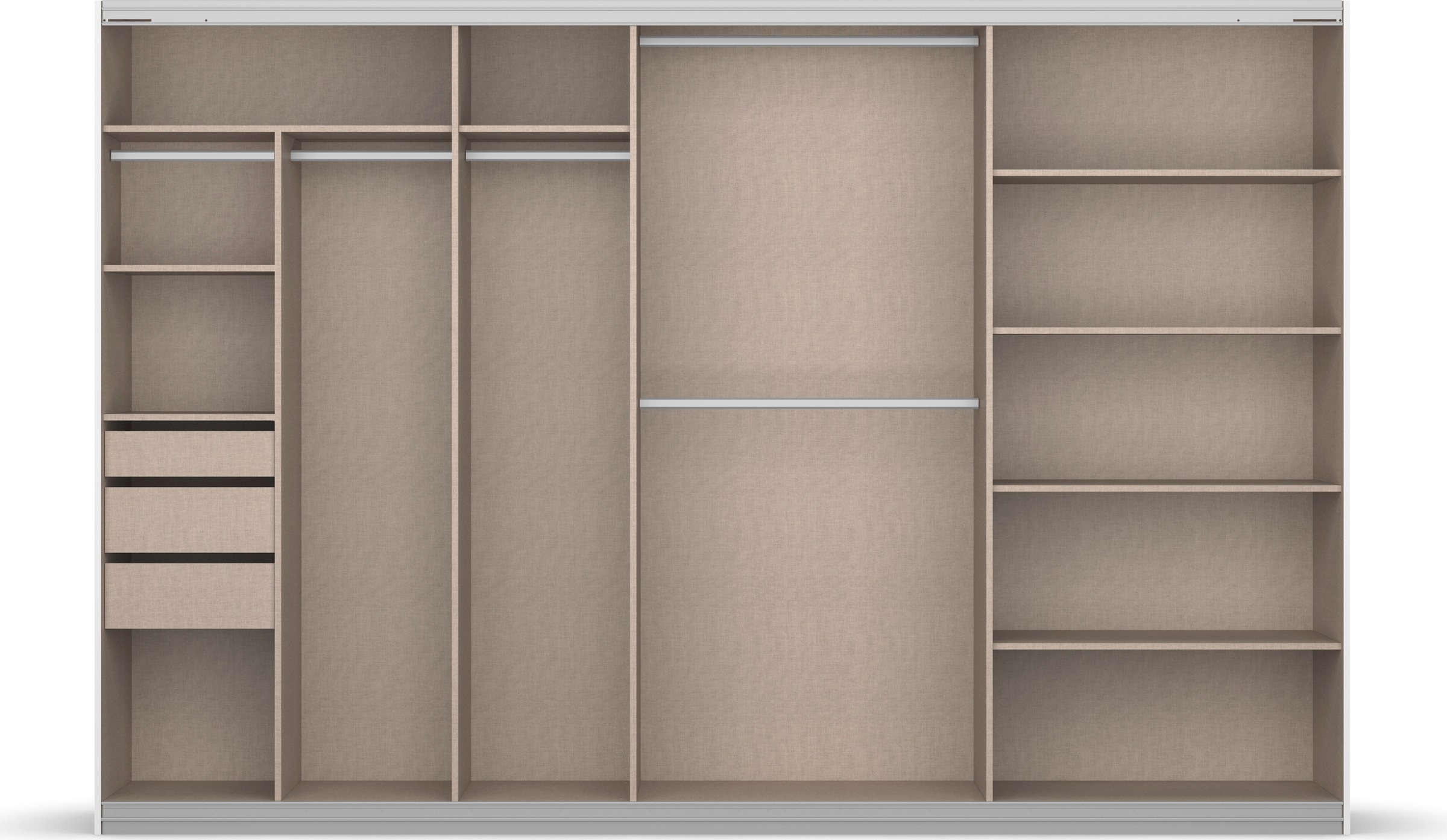 Thumbnail - rauch Schwebetürenschrank "Kleiderschrank Schrank Garderobe OTELI inkl. 3 Innenschubladen" Breiten 211/278/323/368 cm Hö...