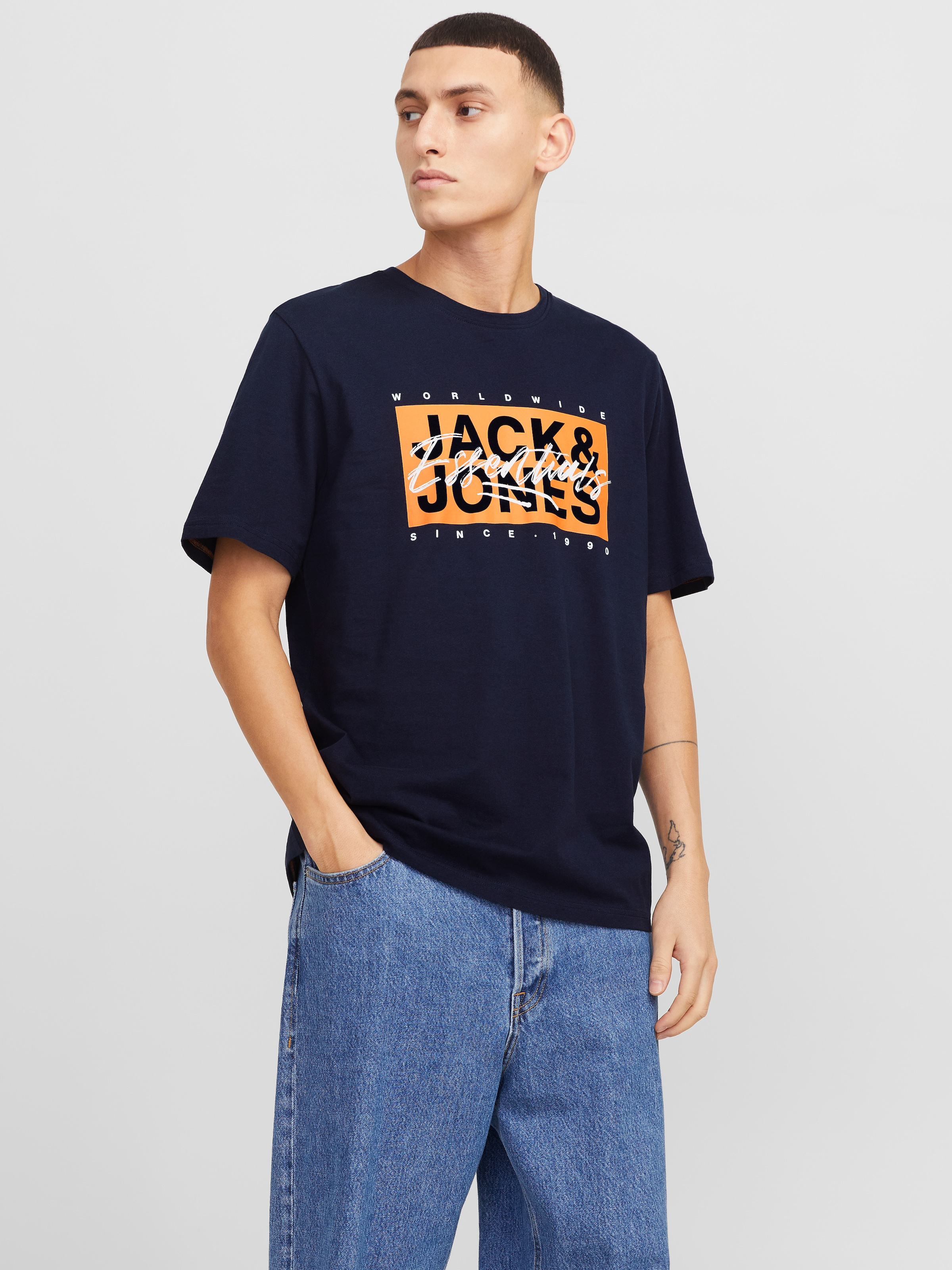 Jack & Jones Print-Shirt "JJCOLTON TEE SS CREW NECK" günstig online kaufen