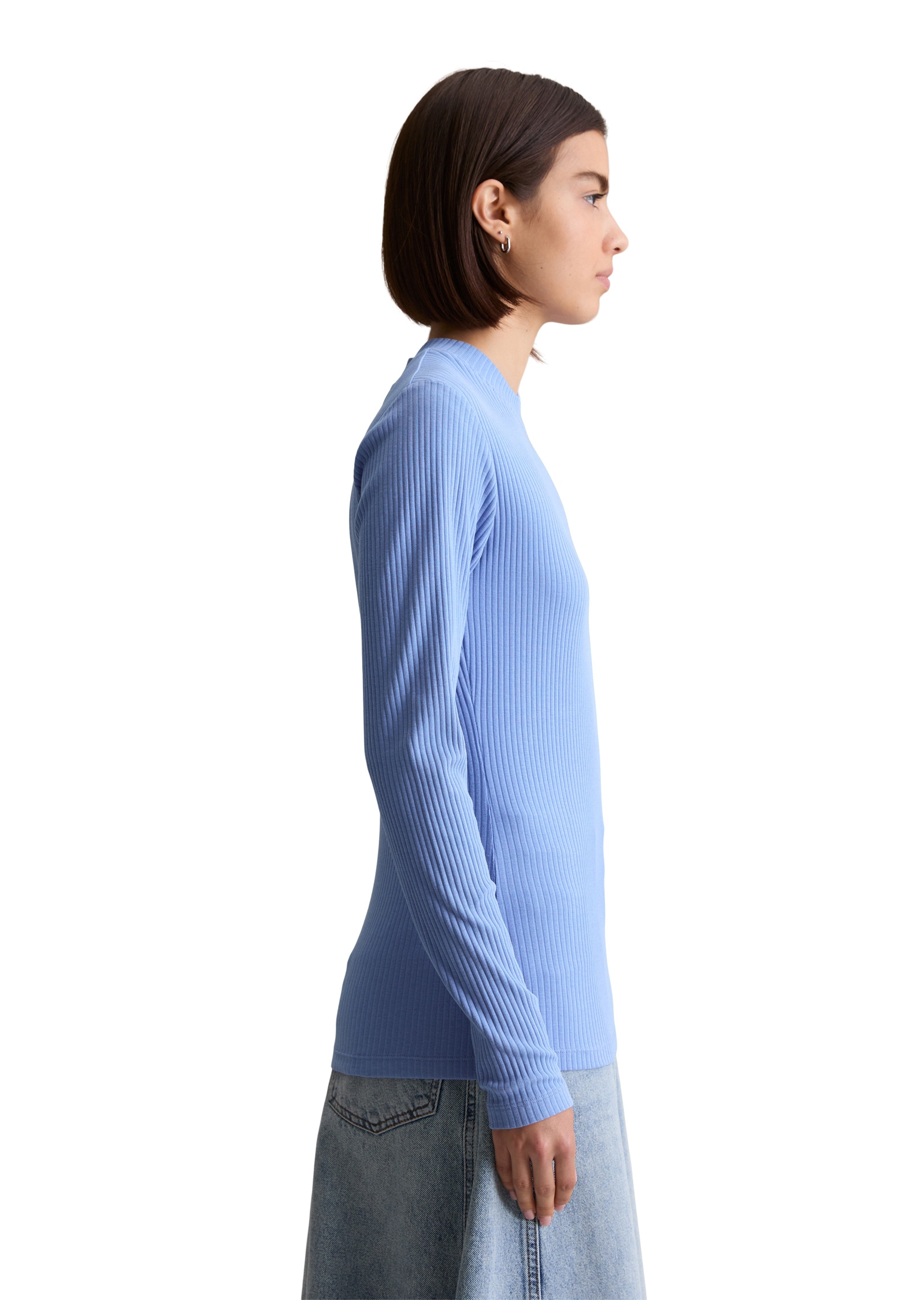 Marc O'Polo DENIM Langarmshirt »aus Rippjersey«