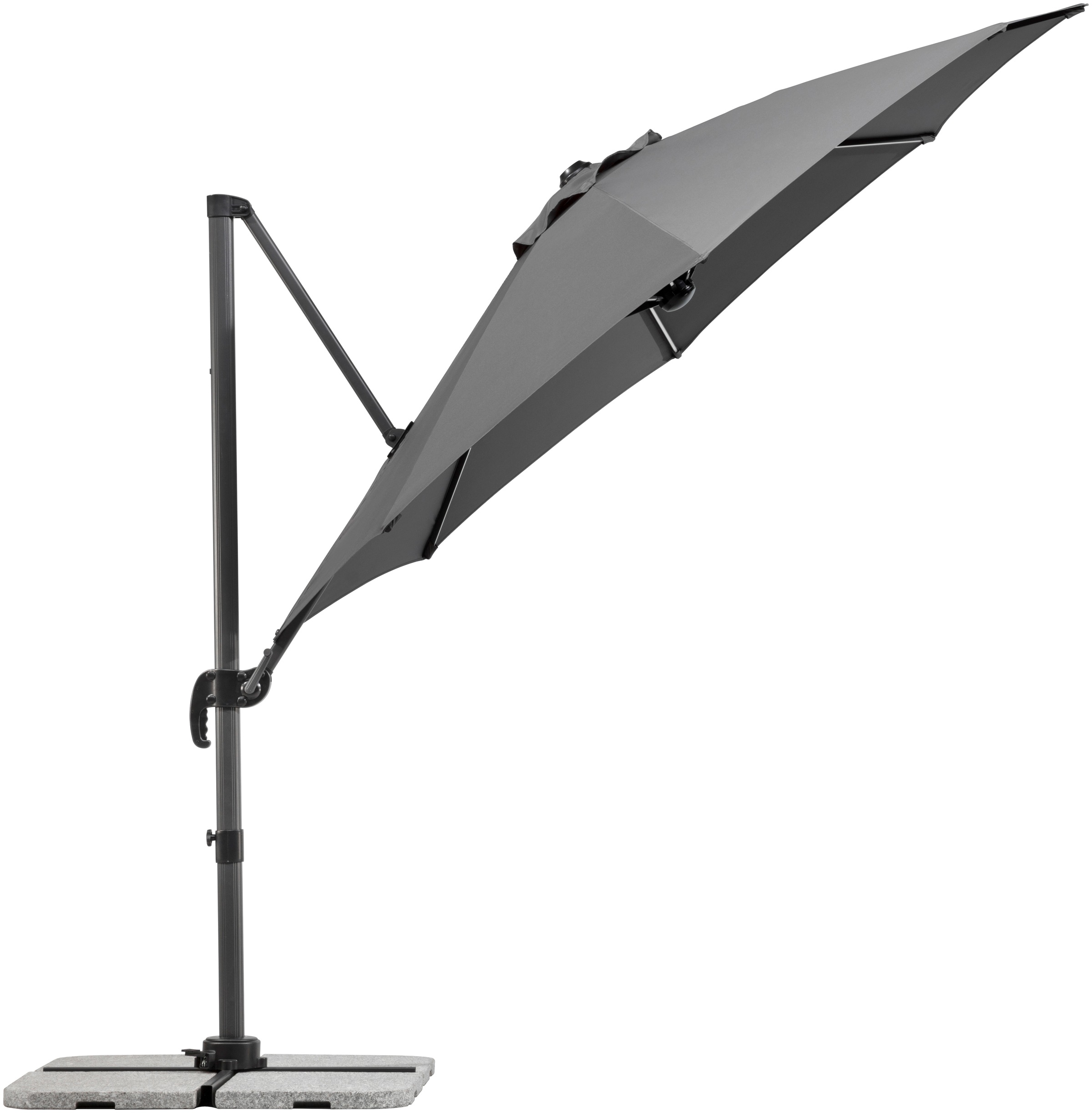 Schneider Schirme Rhodos Blacklight Cantilever Umbrella Anthracite 3