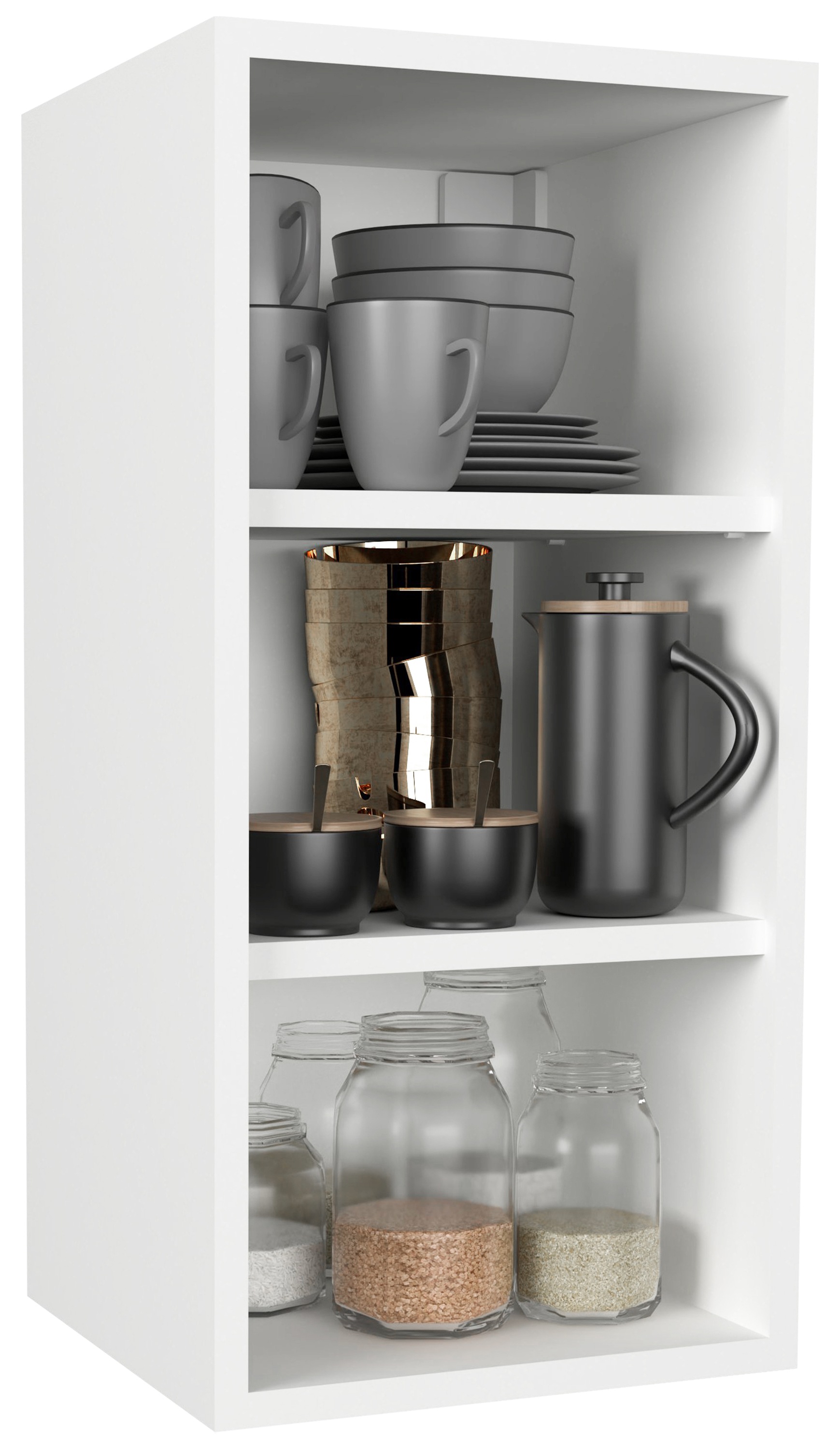 Hängeschrank VCM, B:30cm T:29cmweiß, Obermaterial: 100% Holz Wood., Küche, Schränke, "Wandregal B. 30 cm Hängeschrank Küche Esilo"