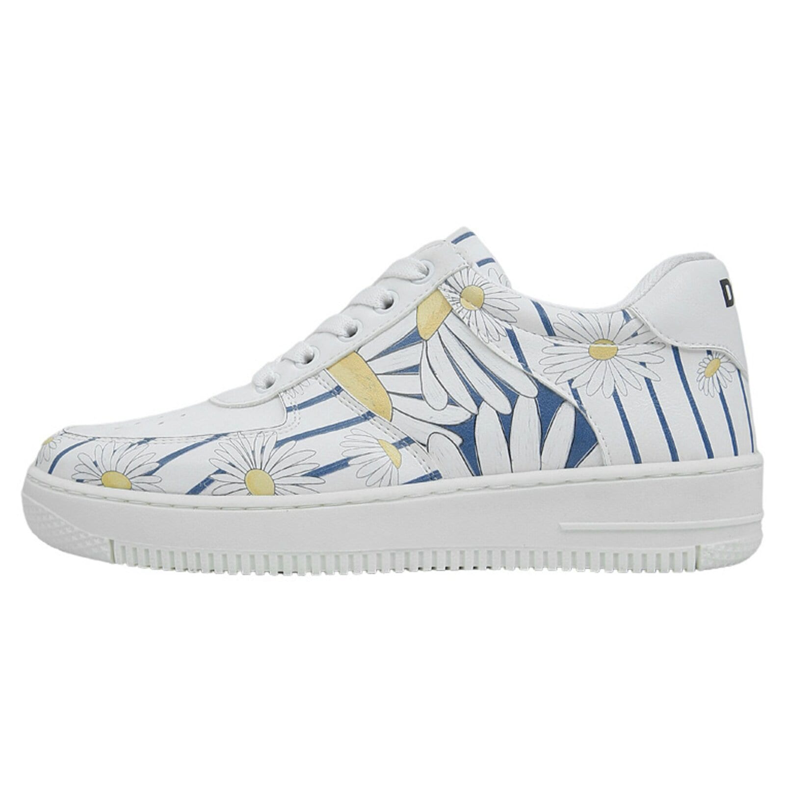 DOGO "Dice Low-Top Sneaker Daisy Stripes Damen Sneaker" Handgefertigt