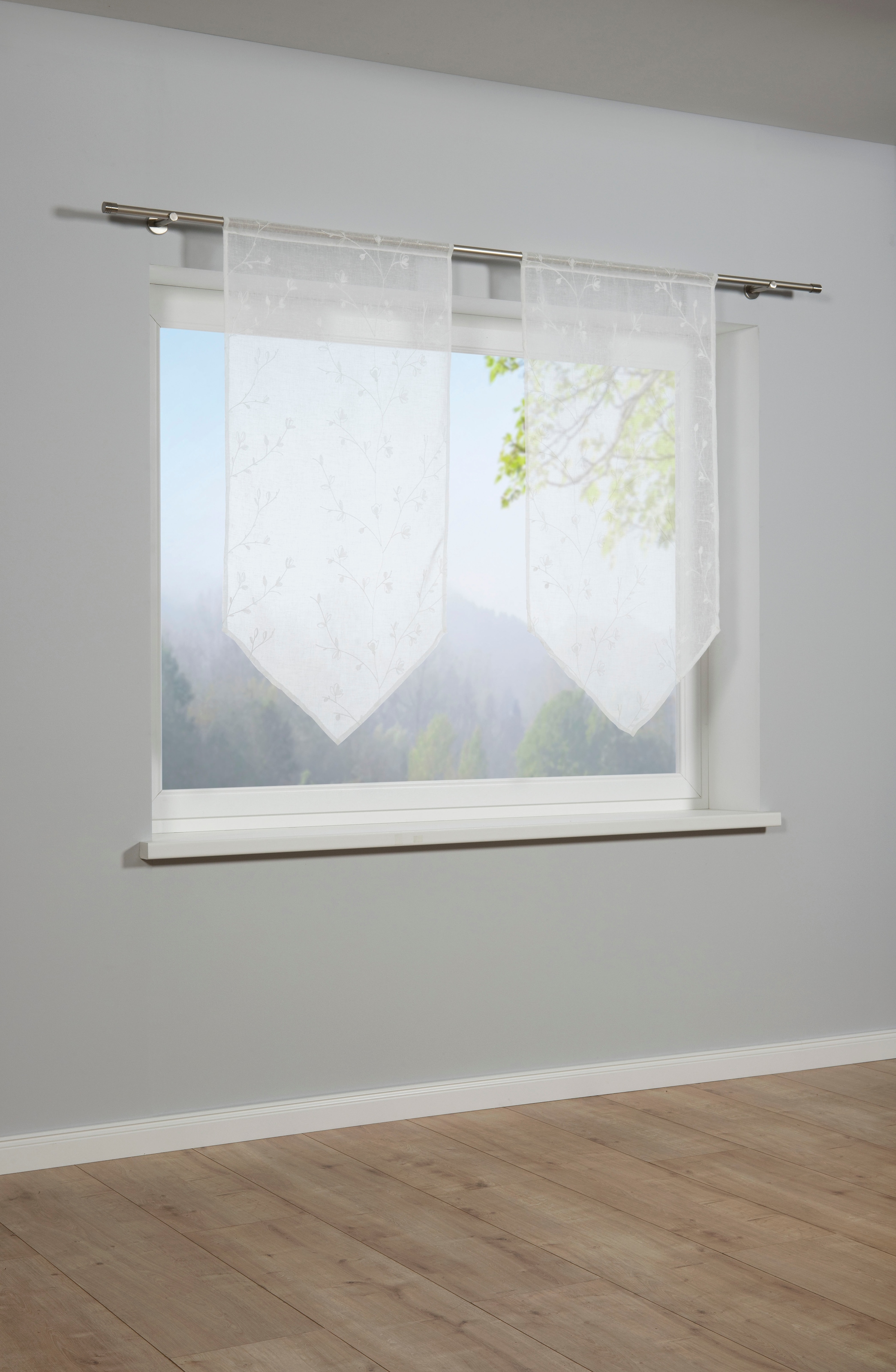 GARDINIA Gardine "weiß" Stangendurchzug 1 Stk. tlg. transparent, Polyester, günstig online kaufen