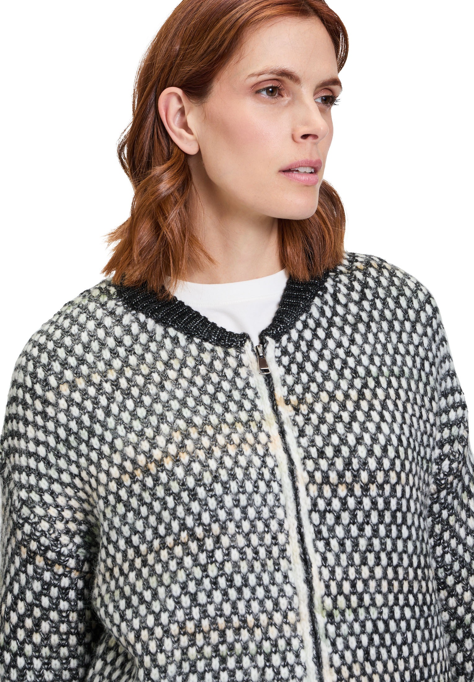 Cartoon Strickjacke »Cartoon Damen Strick-Cardigan mit Reißverschluss«, Struktur