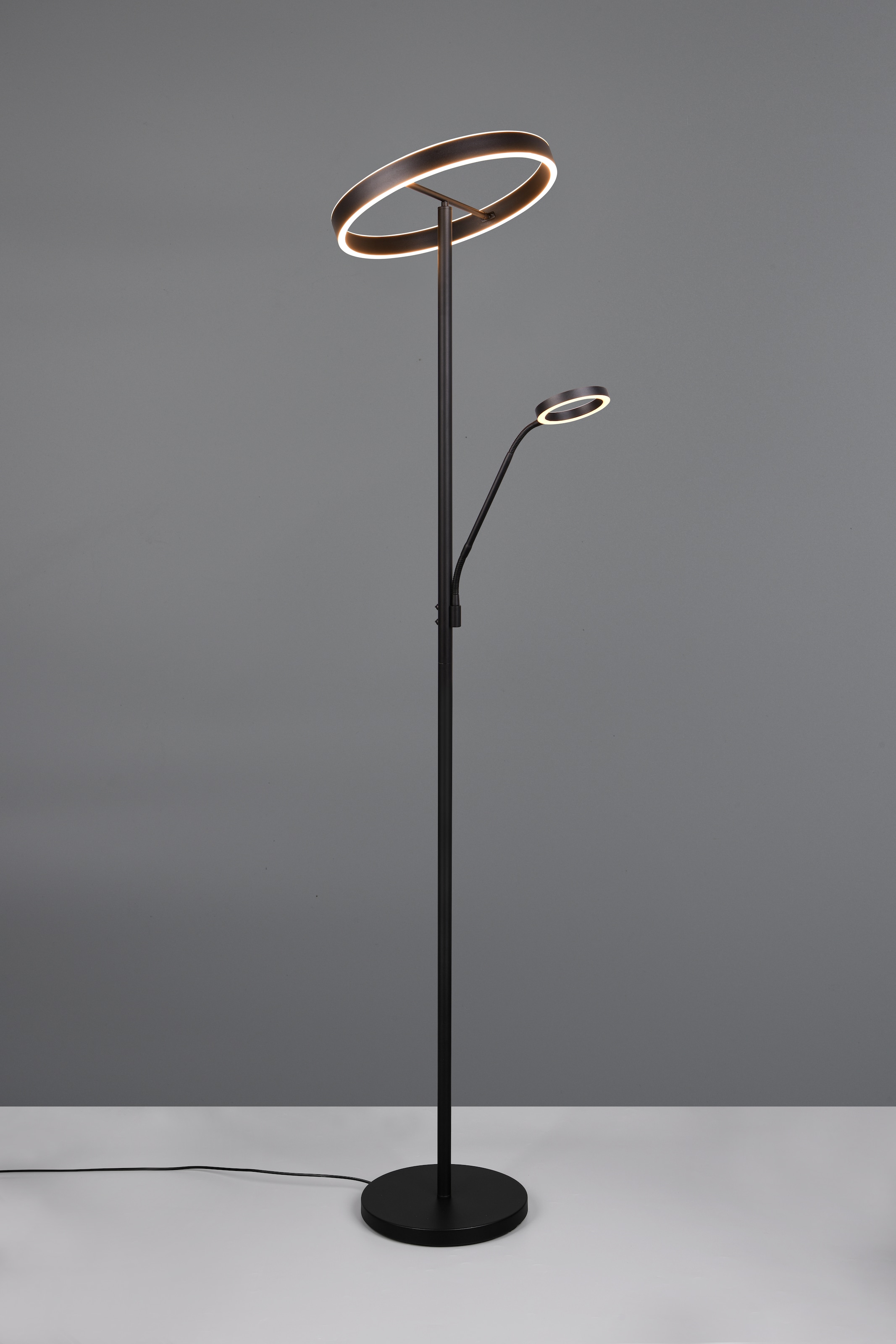 TRIO Leuchten LED Stehlampe »WILLIS, Stehleuchte mit Lesearm, Touch Dimmer, CCT 2700-3200-4000K« LED-Board 1 Stk. Farbwechsler Höhe 180cm, Fluterkopf und Lesearm schwenkbar, Fluter mit Leselicht