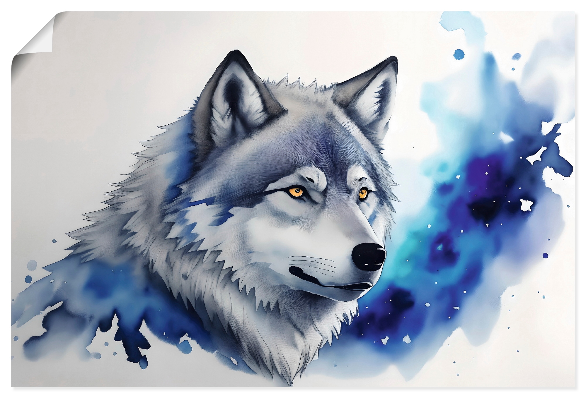Artland Wandbild "Wolf" Wolfbilder 1 Stk. tlg. als Alubild, Leinwandbild, Poster, Wandaufkleber in verschied. Größen