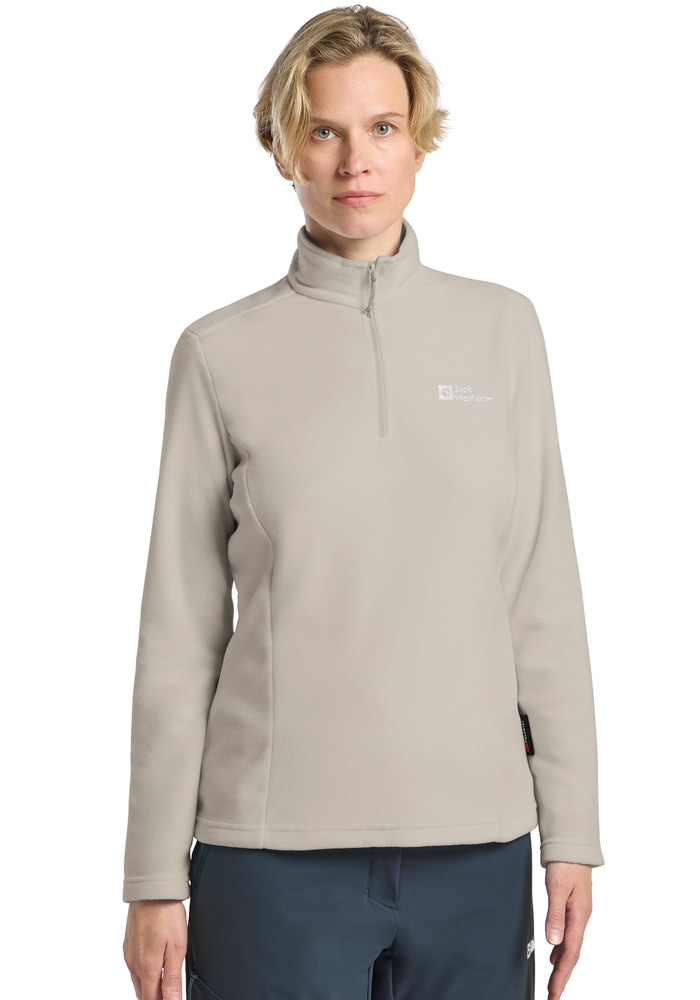 Jack Wolfskin Stehkragenpullover "TAUNUS HZ W" Fleecepullover, Halfzip-Reißverschluss, Stehkragen