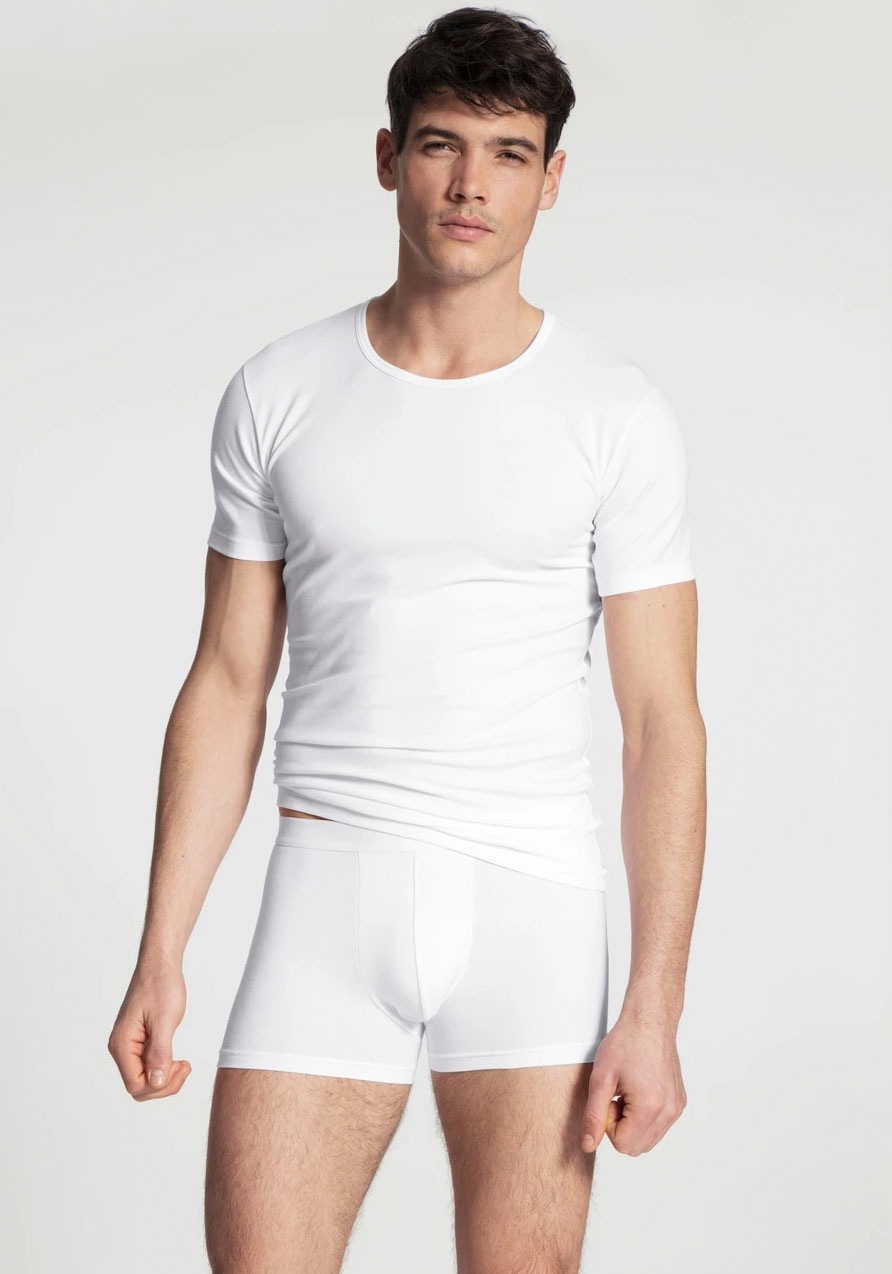 CALIDA T-Shirt "Natural Benefit", Rundhals-Ausschnitt, kurzärmelig, Single günstig online kaufen