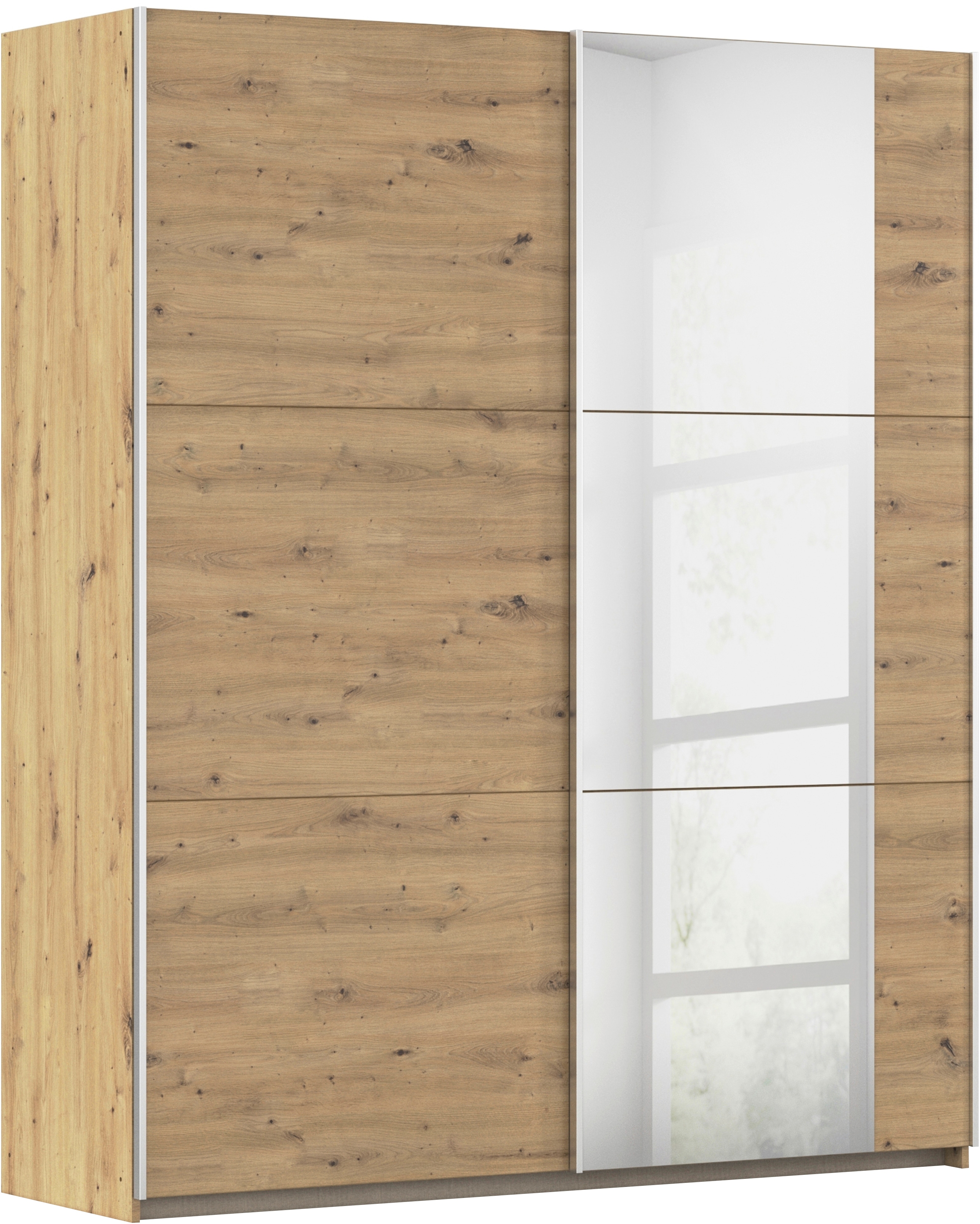 rauch Schwebetürenschrank "Kleiderschrank Schrank Garderobe AURELIO" 3 Ausstattungen BASIC/CLASSIC/PREMIUM (inkl. SOFT-CLOSE-FUNKTION), zeitloses Design, viele Farben, Breiten 175/218/261 cm MADE IN GERMANY